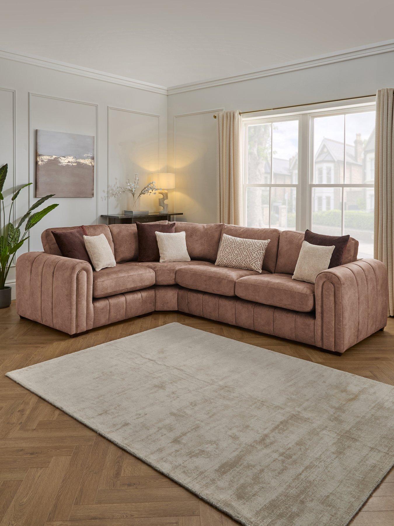 The Very Collection Amara Left Hand Double Arm Corner Group Sofa - Made to Order in the UK