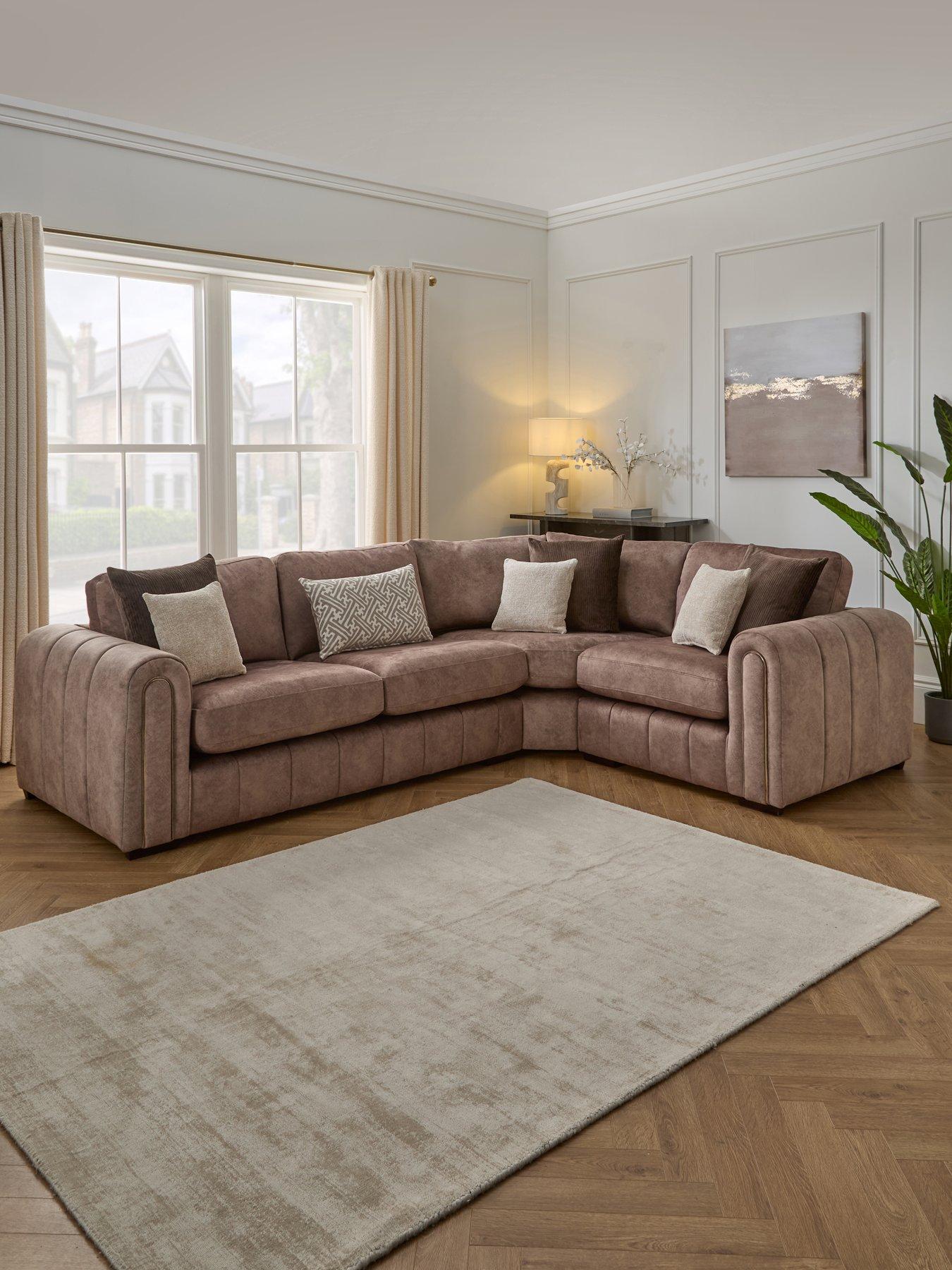 The Very Collection Amara Right Hand Double Arm Corner Group Sofa - Made to Order in the UK