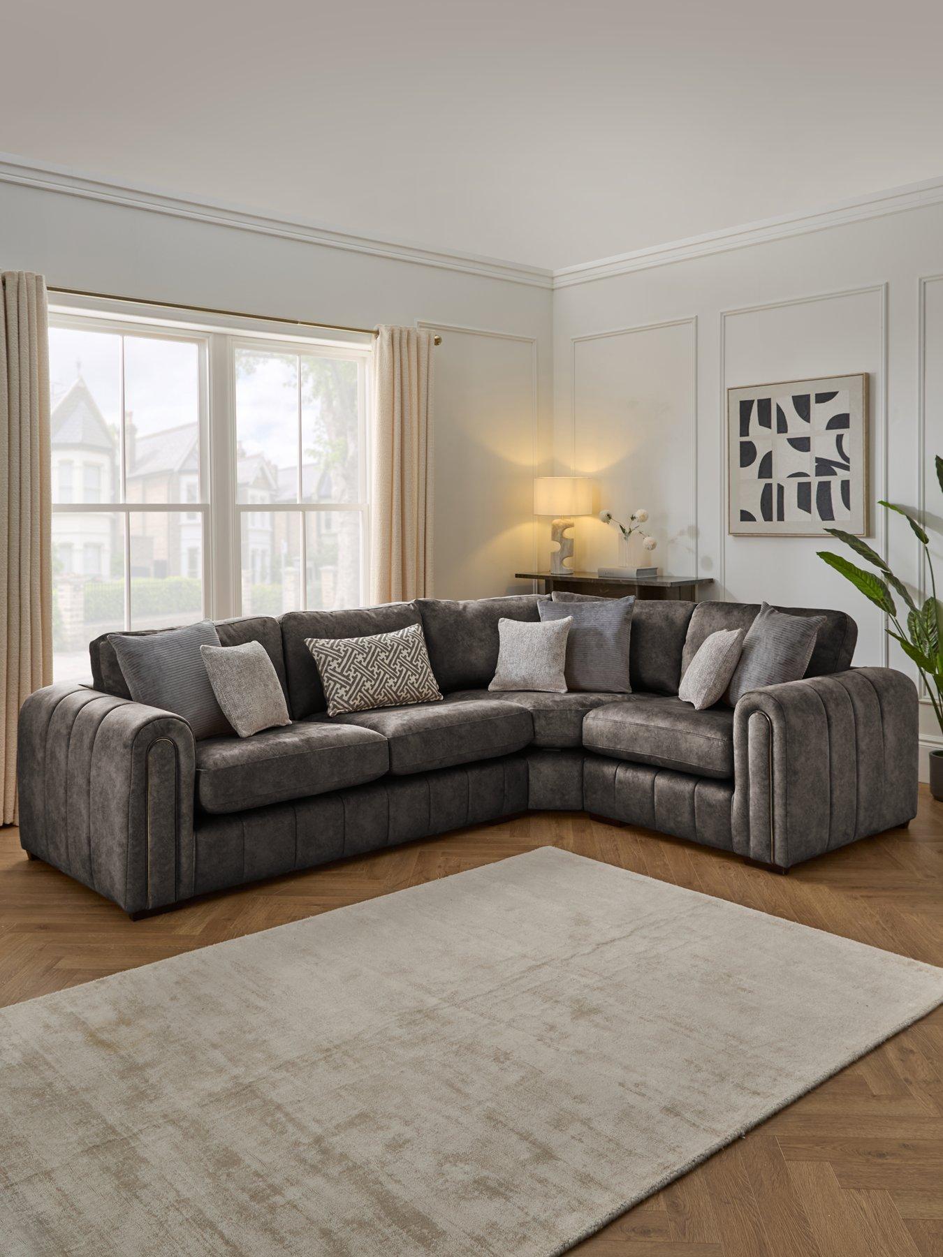 Very Home Amara Right Hand Double Arm Corner Group Sofa - Made to Order in the UK