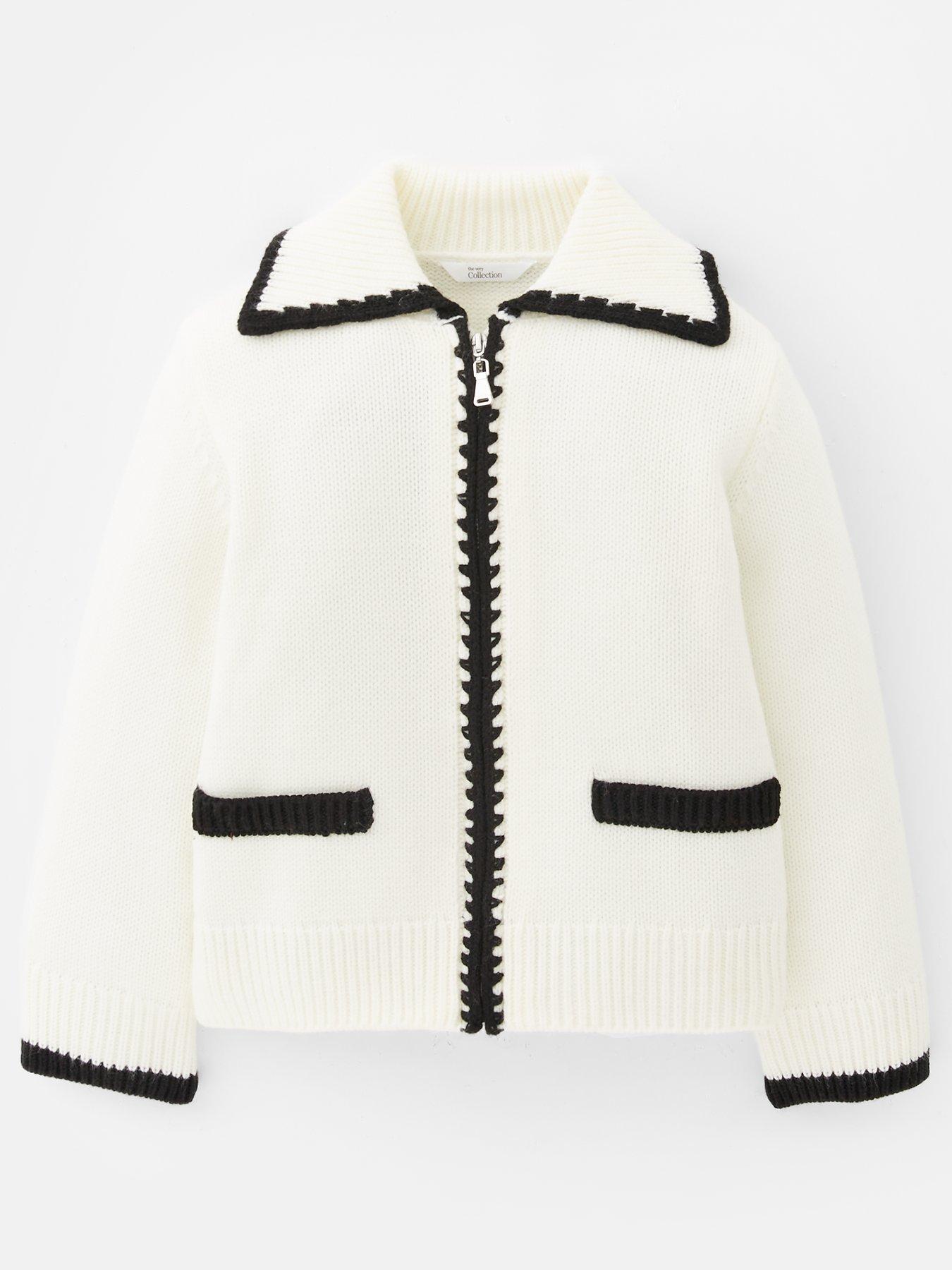 the-very-collection-girls-contrast-stitch-zip-up-cardigan-cream