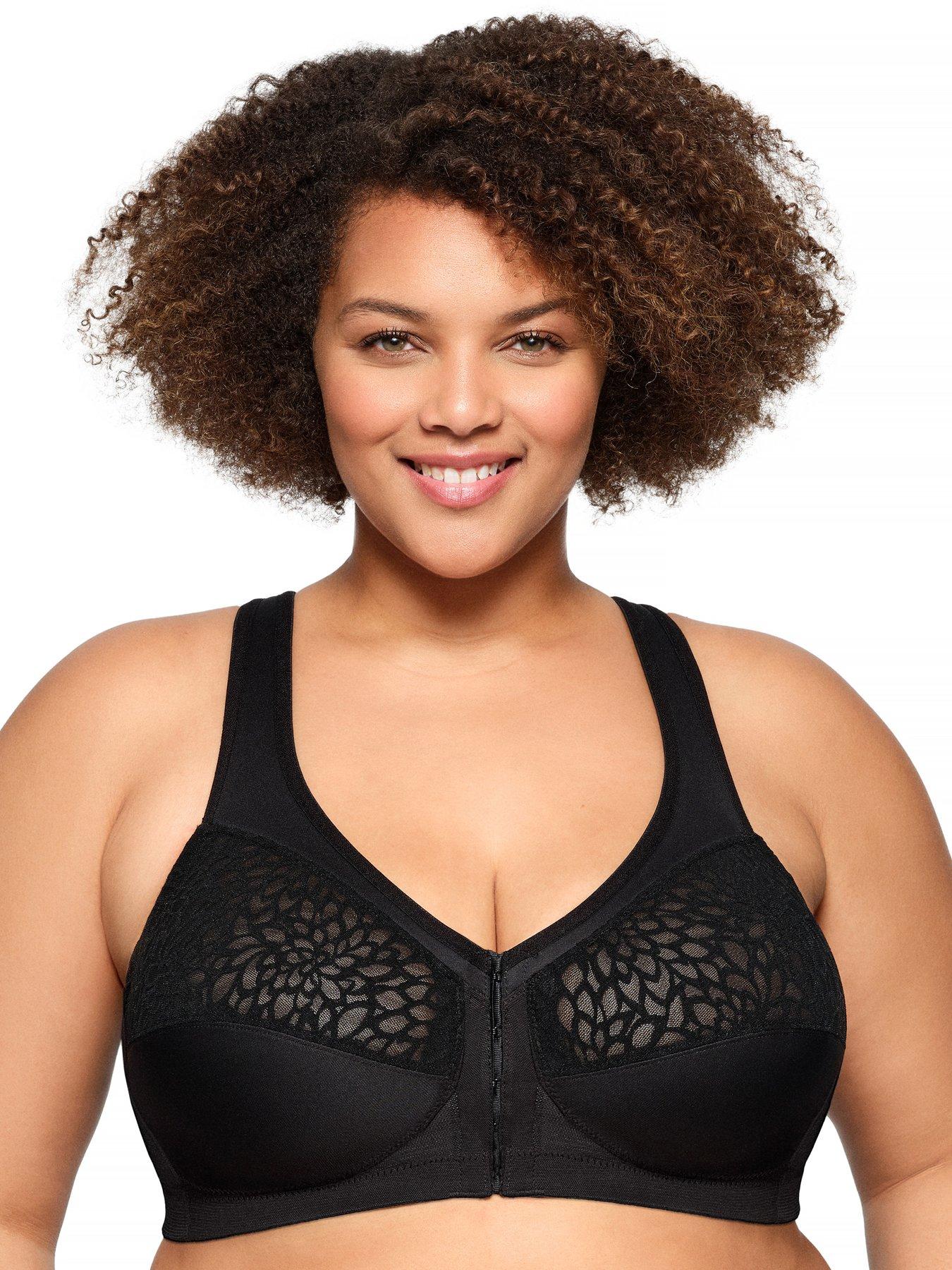 Image 1 of 4 of Glamorise Glamorise 1206 Racerback Magic Lift Bra - Black