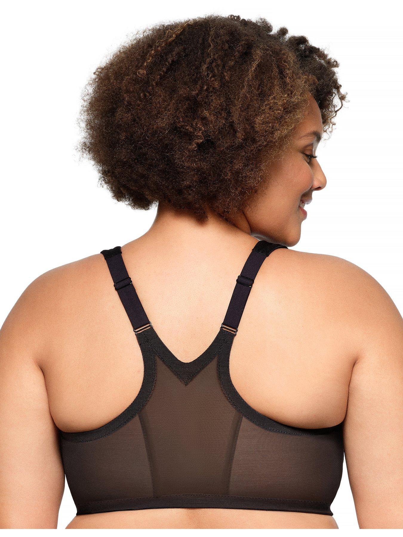 Image 2 of 4 of Glamorise Glamorise 1206 Racerback Magic Lift Bra - Black