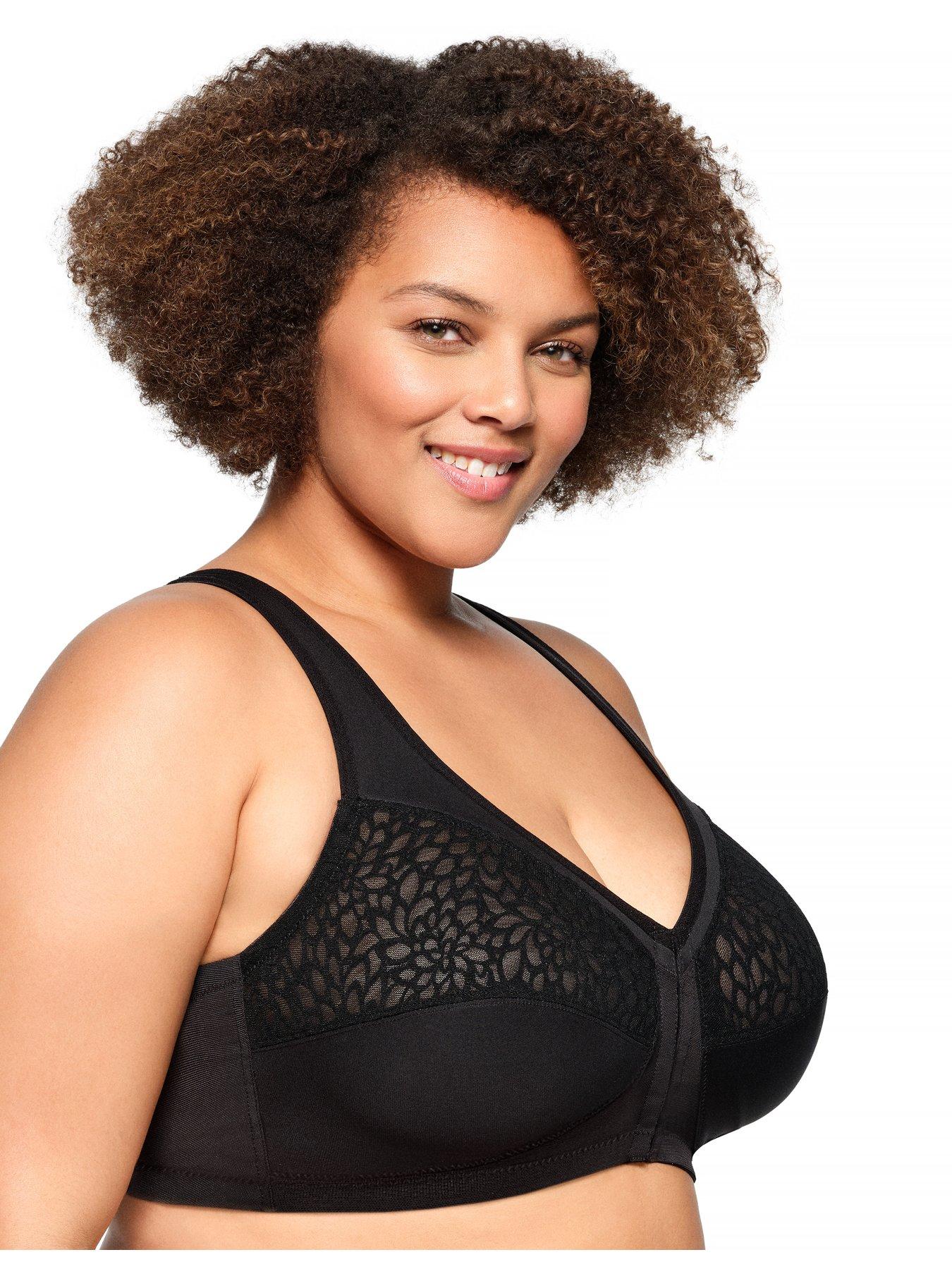 Image 3 of 4 of Glamorise Glamorise 1206 Racerback Magic Lift Bra - Black
