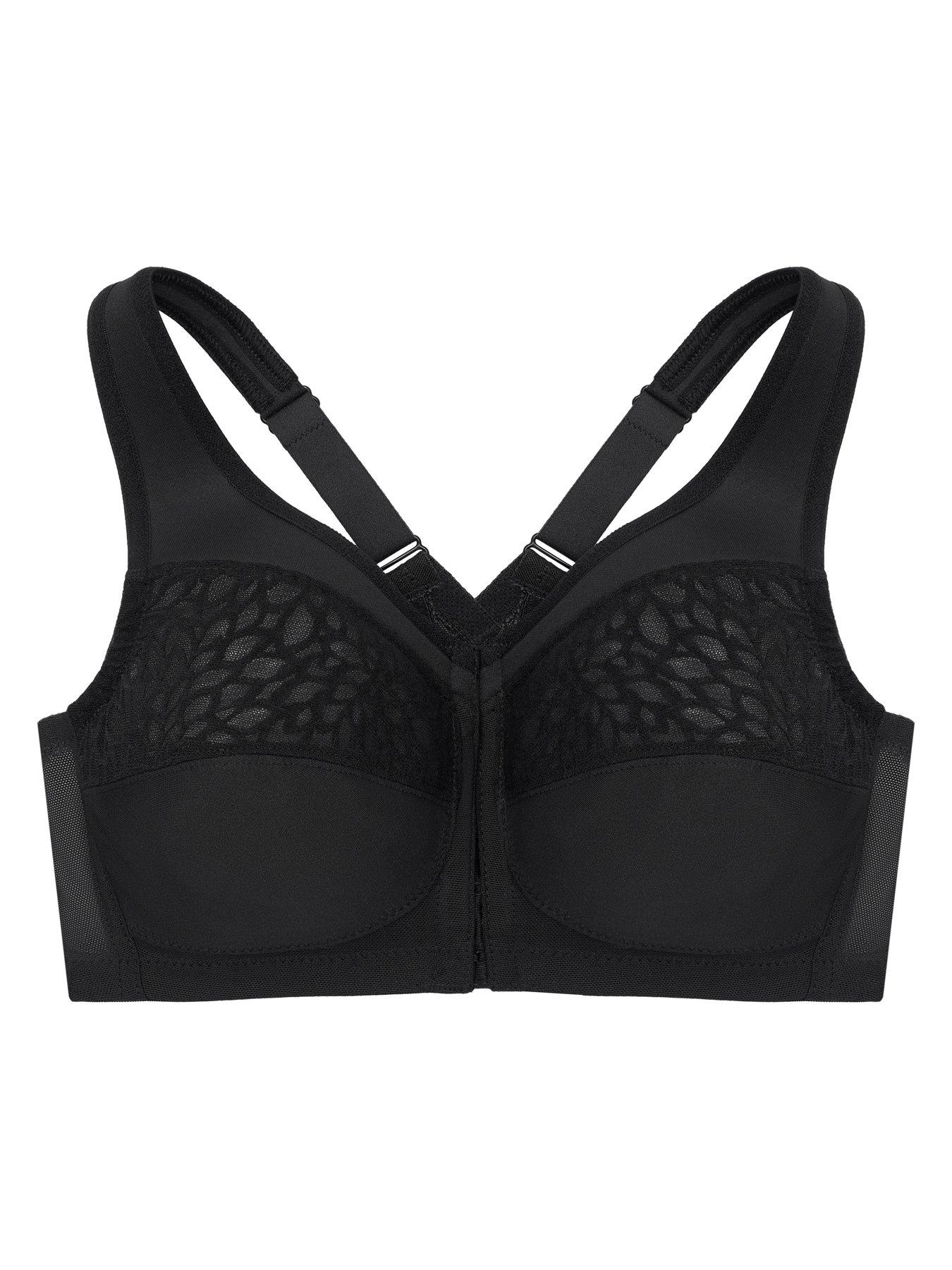 Image 4 of 4 of Glamorise Glamorise 1206 Racerback Magic Lift Bra - Black