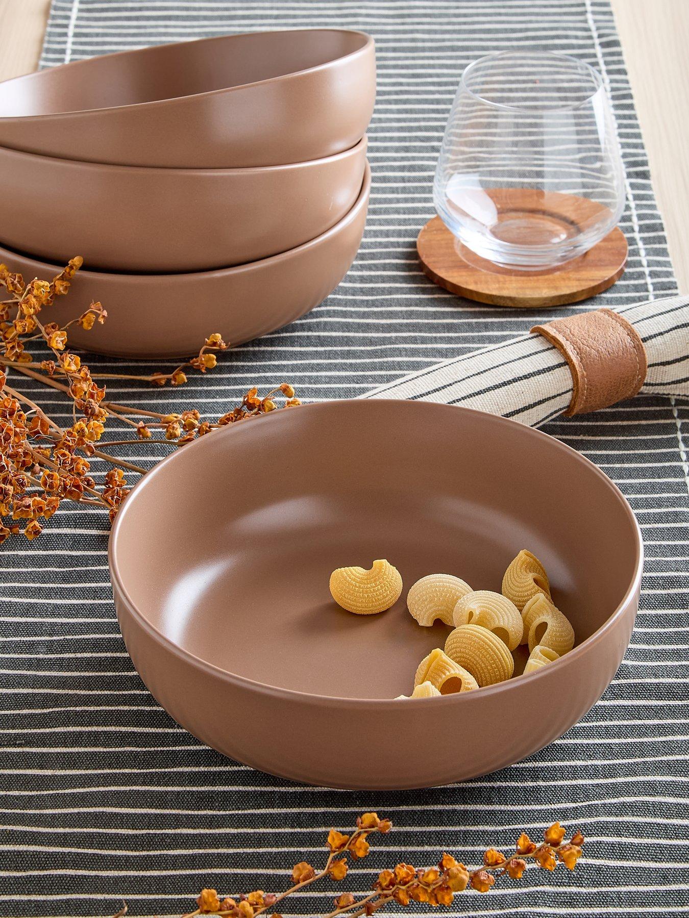 Very Home Mushroom Set Of 4 Saintes Pasta Bowls