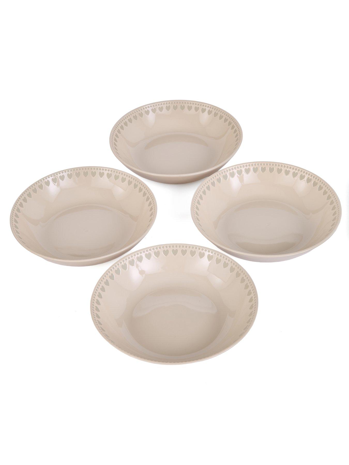 Image 3 of 6 of The Very Collection Heart Pad Print Set Of 4 Saintes Pasta Bowls