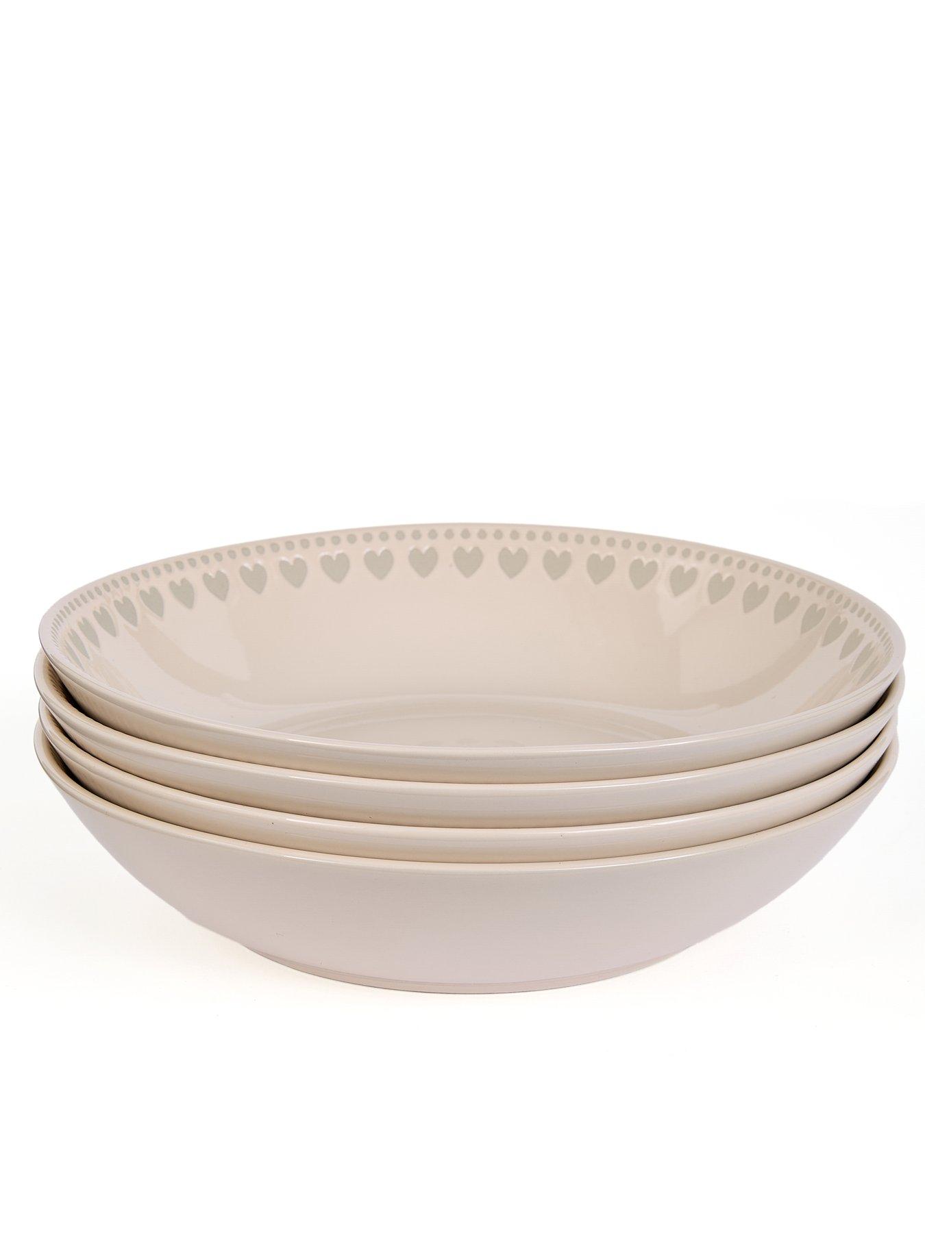 Image 4 of 6 of The Very Collection Heart Pad Print Set Of 4 Saintes Pasta Bowls