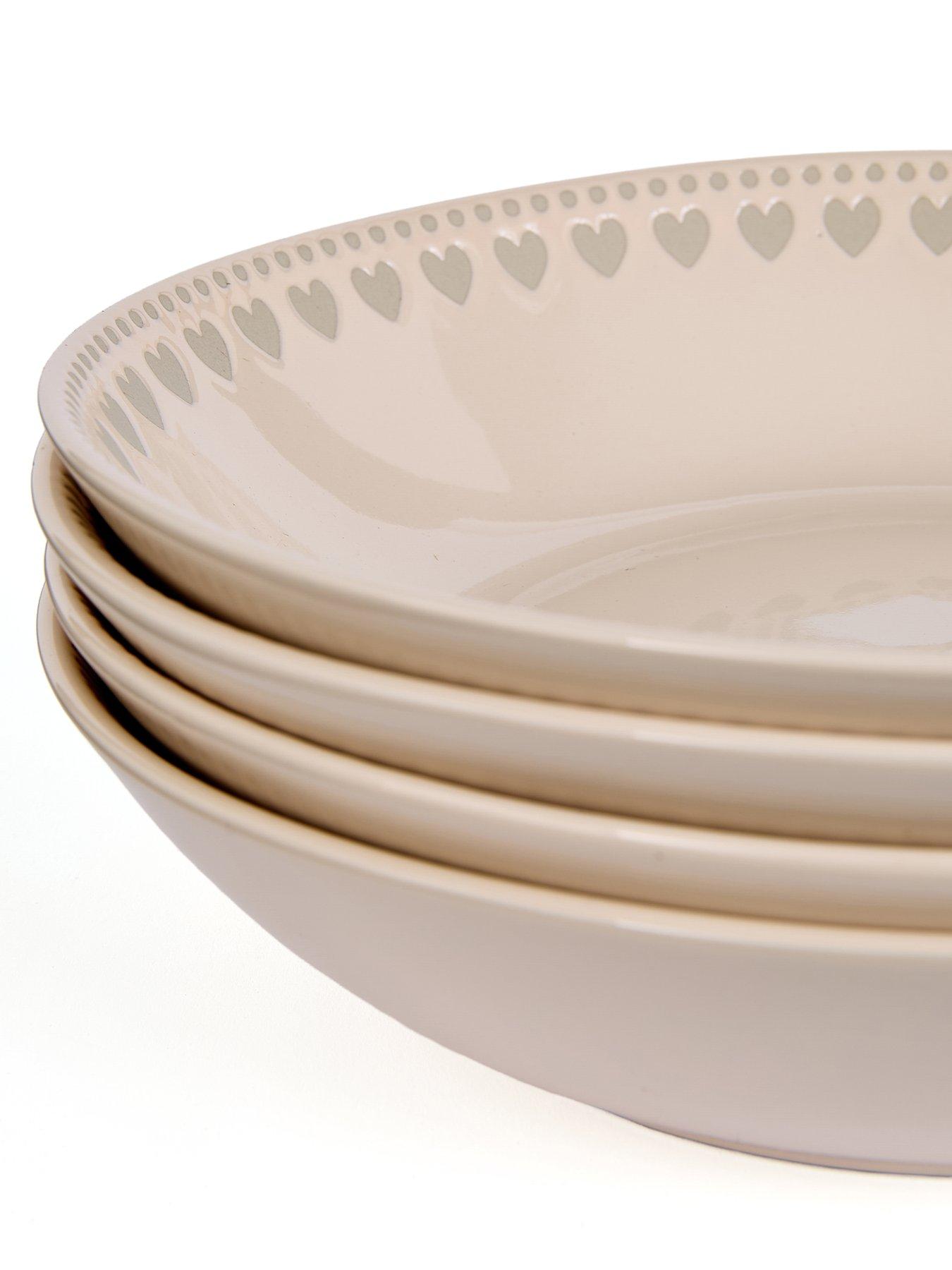 Image 5 of 6 of The Very Collection Heart Pad Print Set Of 4 Saintes Pasta Bowls