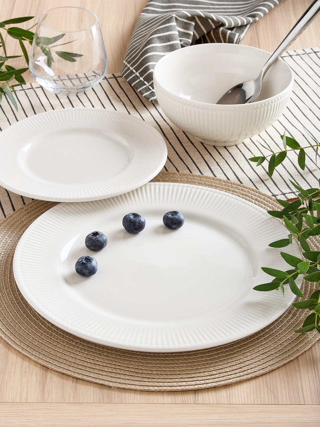 Image 1 of 6 of The Very Collection Linear Embossed 12 Piece Dinner Set