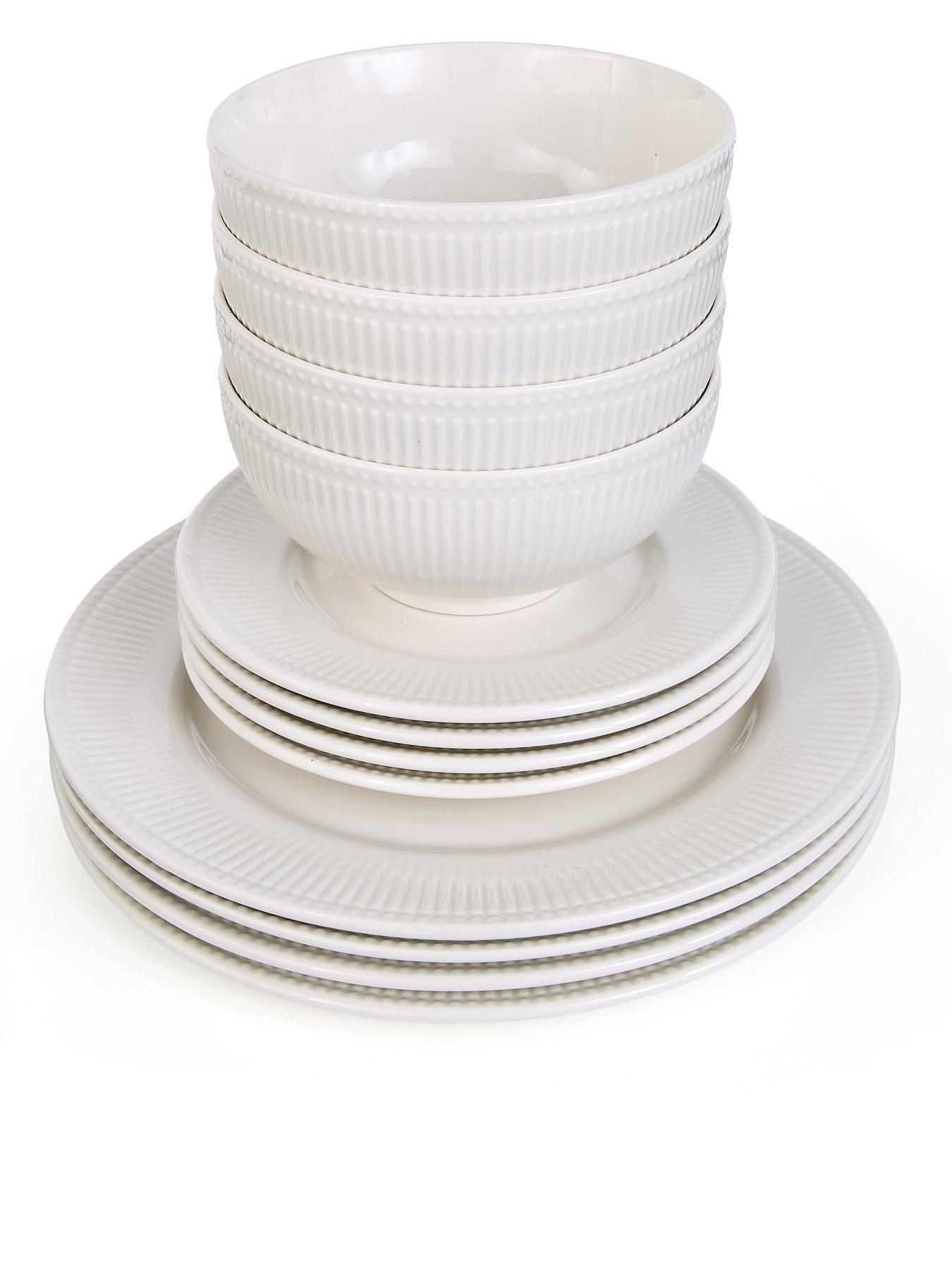 Image 4 of 6 of The Very Collection Linear Embossed 12 Piece Dinner Set