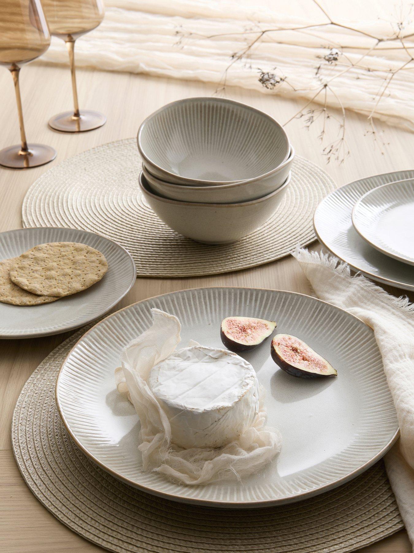 Michelle Keegan Home Brown Reactive 12 Piece Dinner Set