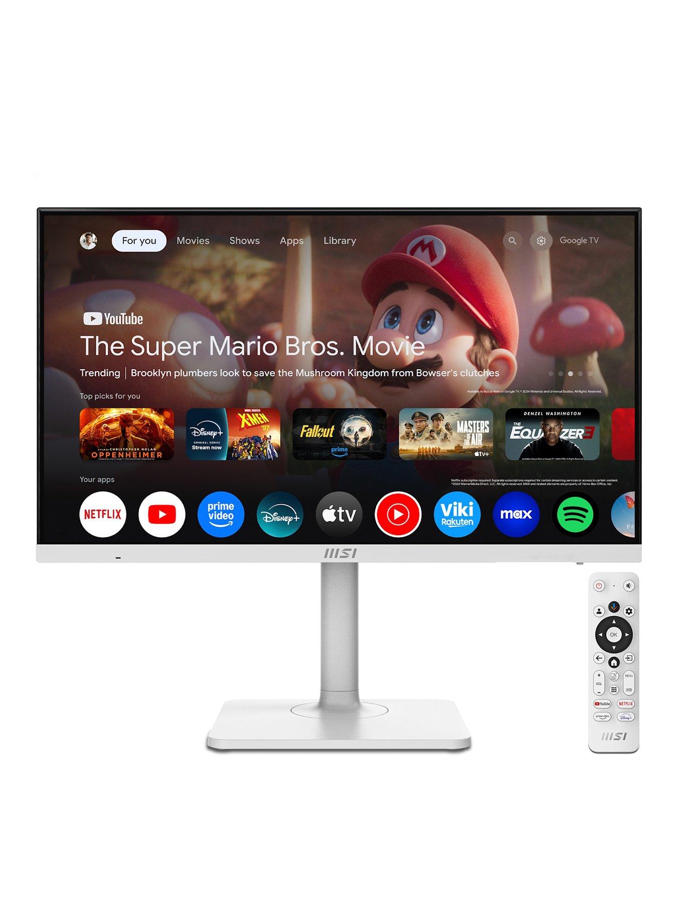 undefined 27-inch 4K UHD Modern MD272UPSW Google TV Smart Monitor - White
