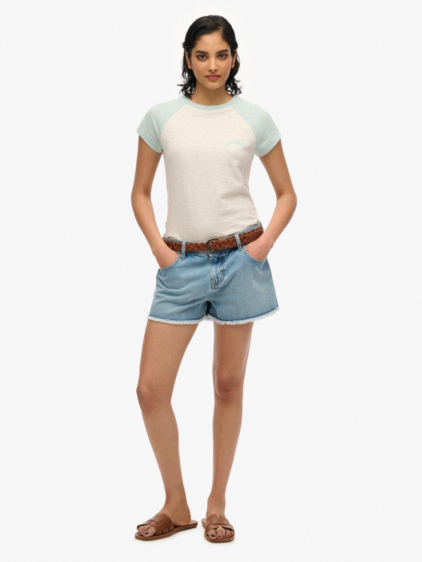 Image 3 of 5 of Superdry Cotton Essential Logo Raglan T-Shirt - Multi