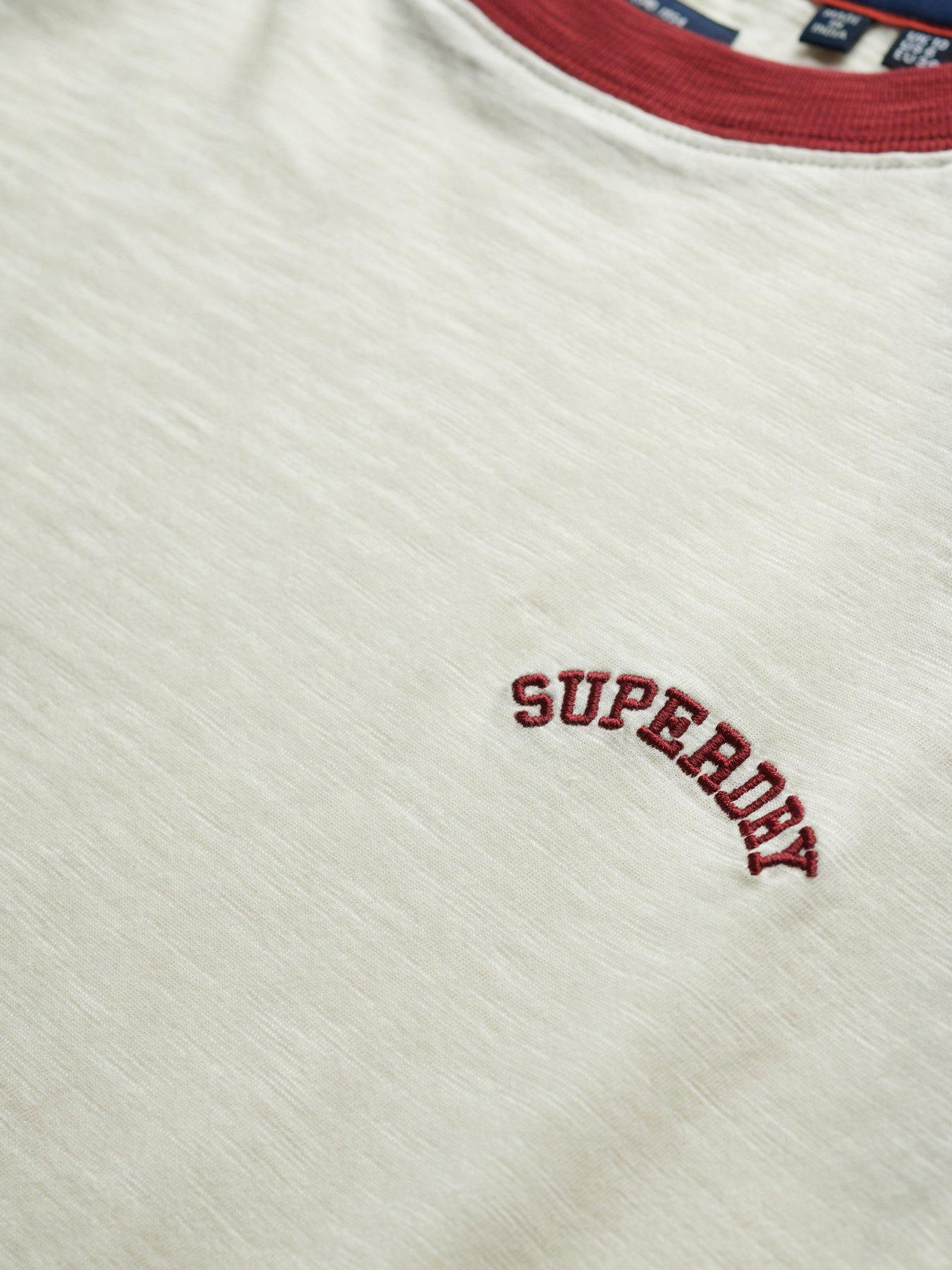 Image 5 of 5 of Superdry Cotton Essential Logo Raglan T-Shirt - Red