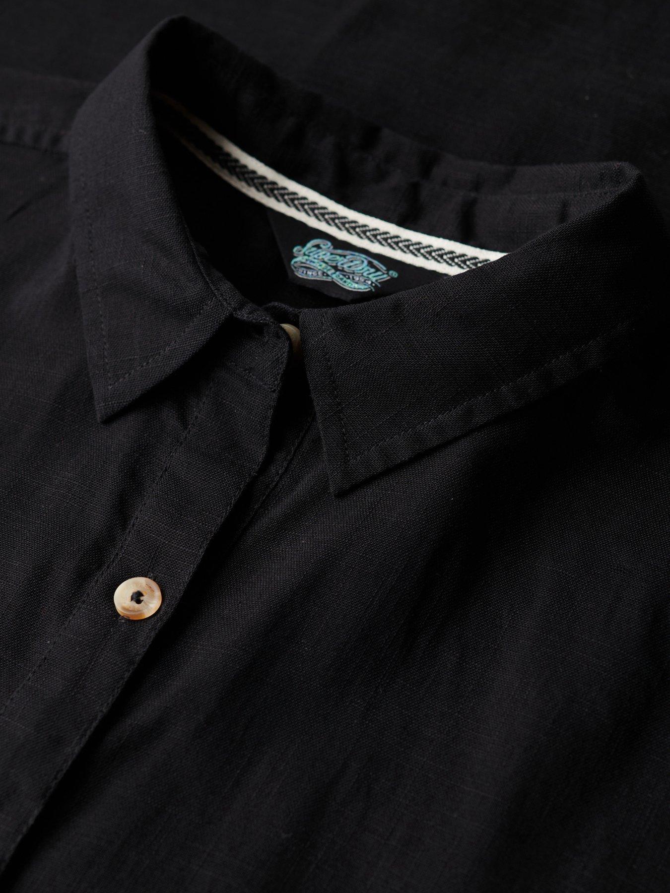 Image 6 of 6 of Superdry Oversized Midi Shirt Dress - Black