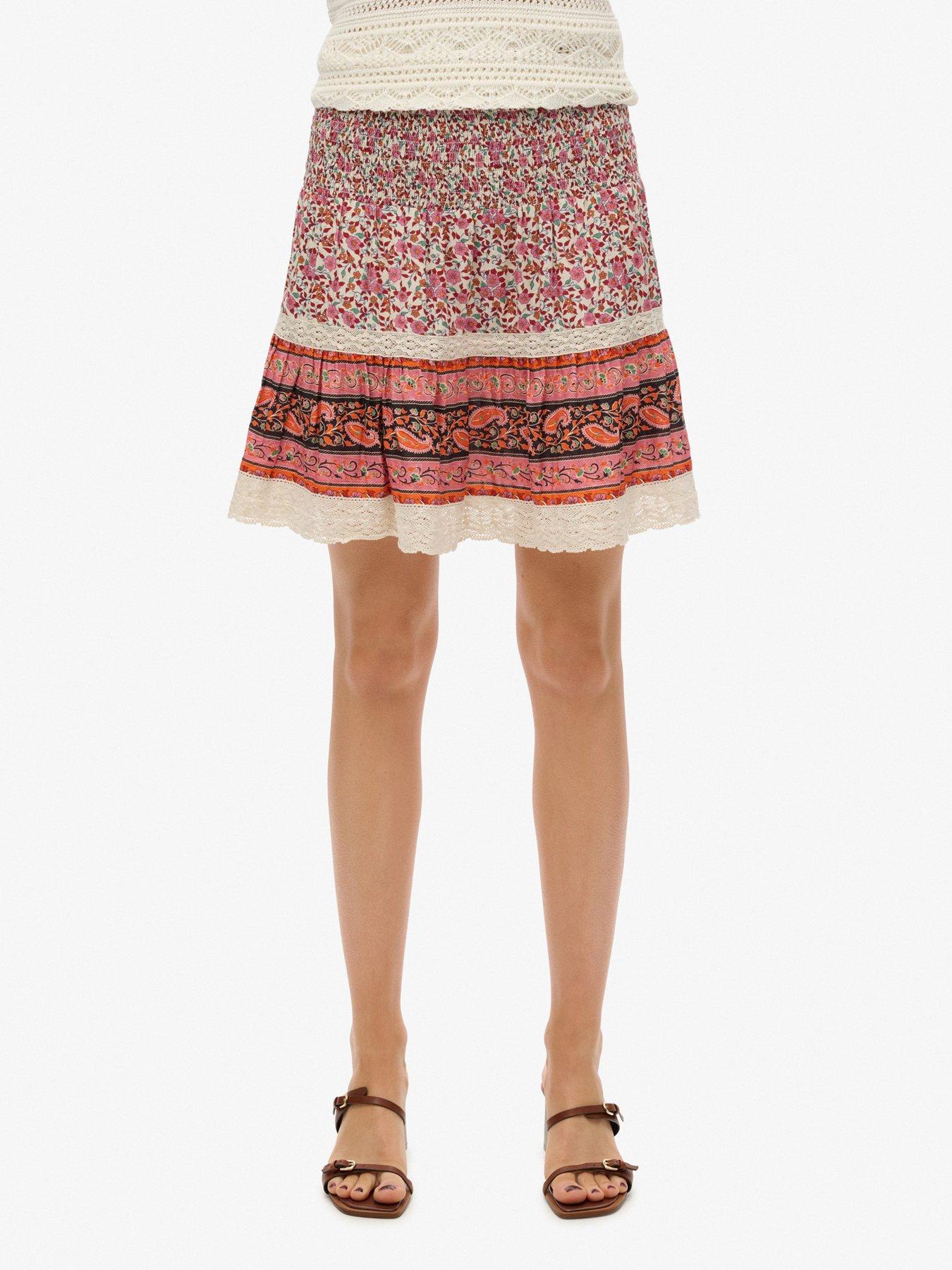 undefined Patchwork Mini Skirt - Pink