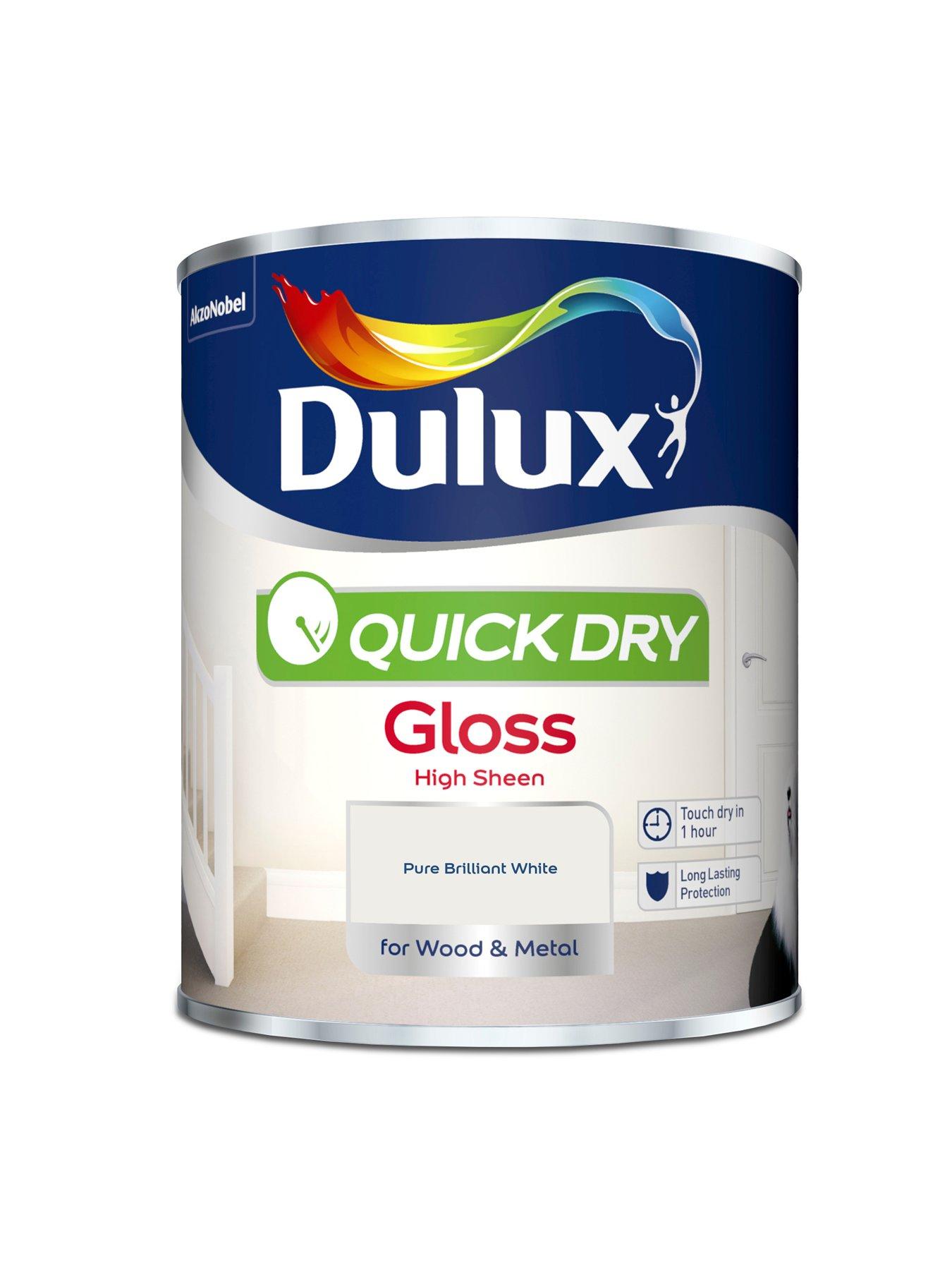Image 2 of 6 of Dulux Dulux Quick Dry Gloss Pure Brilliant White 750ml