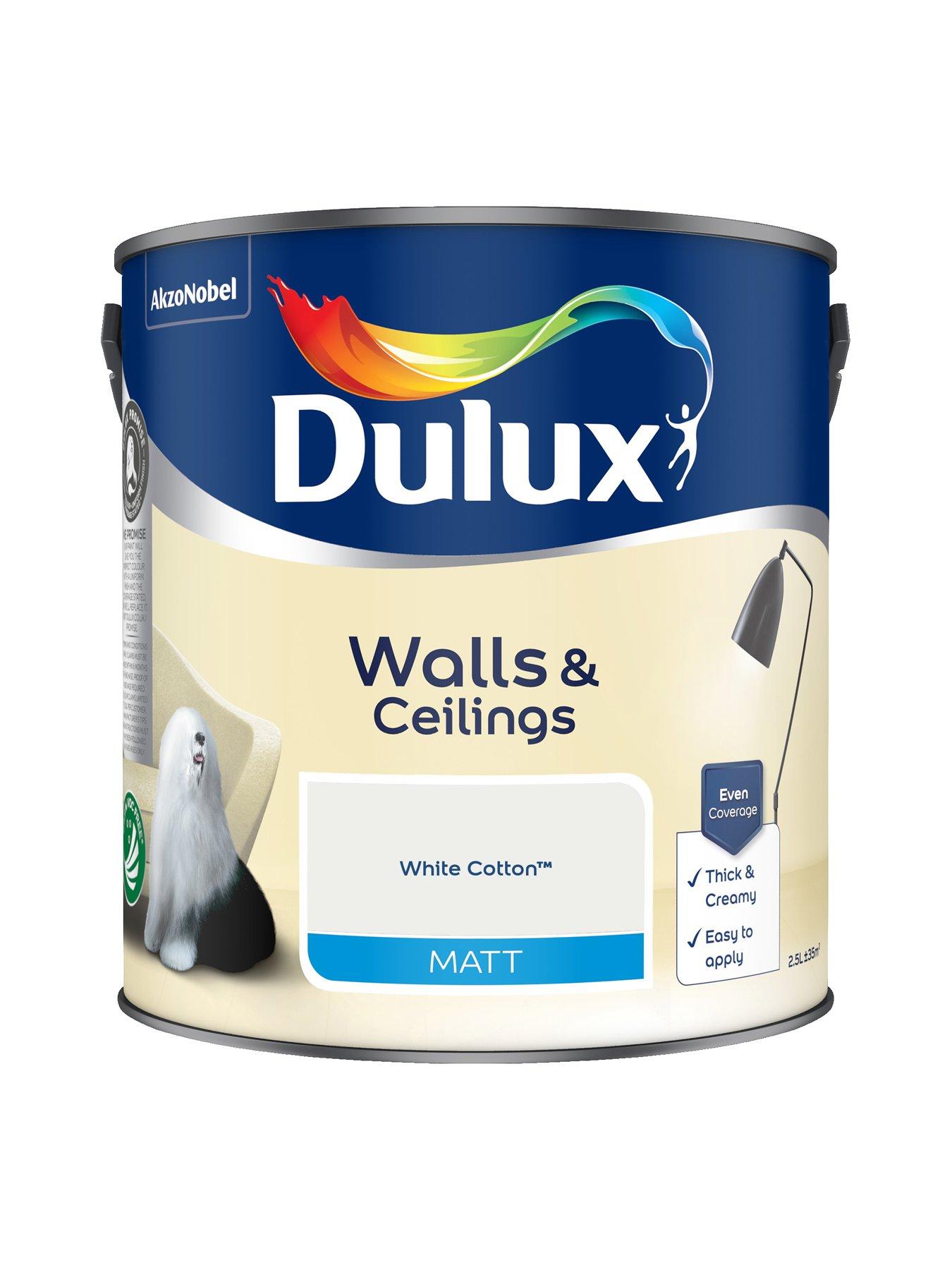 Image 2 of 6 of Dulux Dulux Matt White Cotton 2.5l