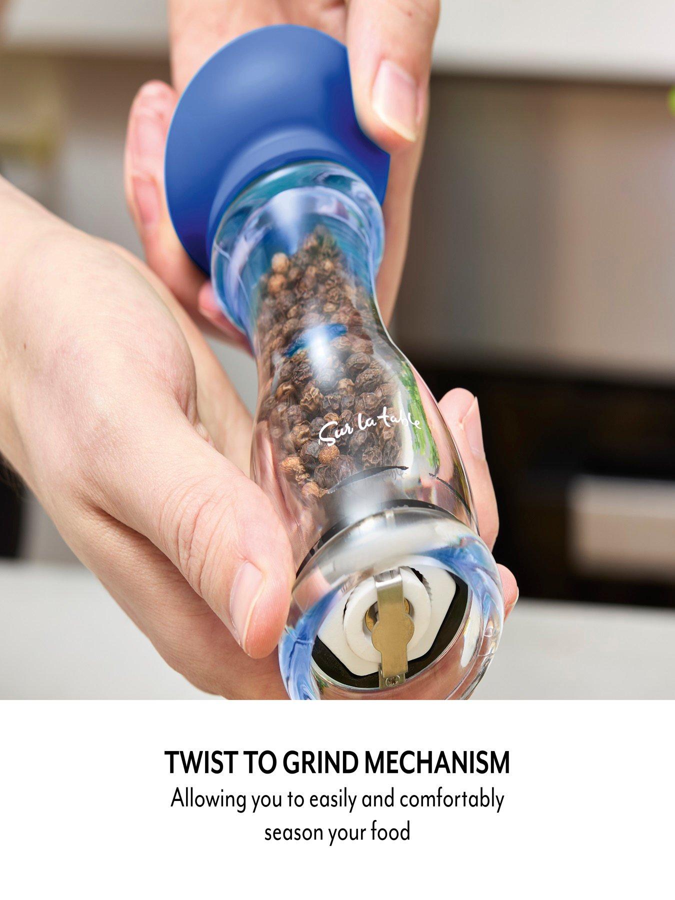 Image 3 of 6 of Sur La Table 2pc Classic Salt and Pepper Mill Set- Blue