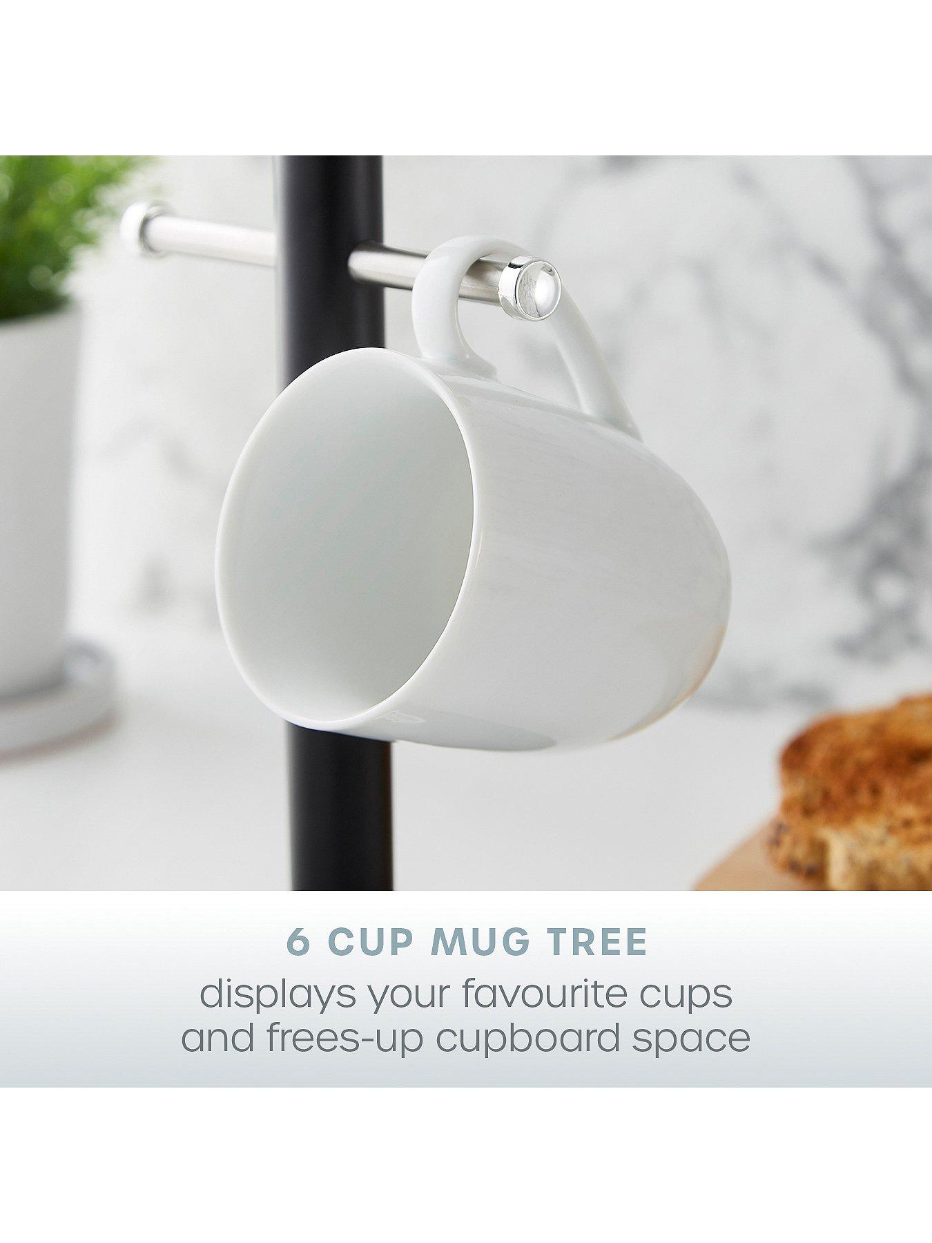 Image 3 of 6 of Swan Serenity Towel Pole and Mug Tree Set, Black