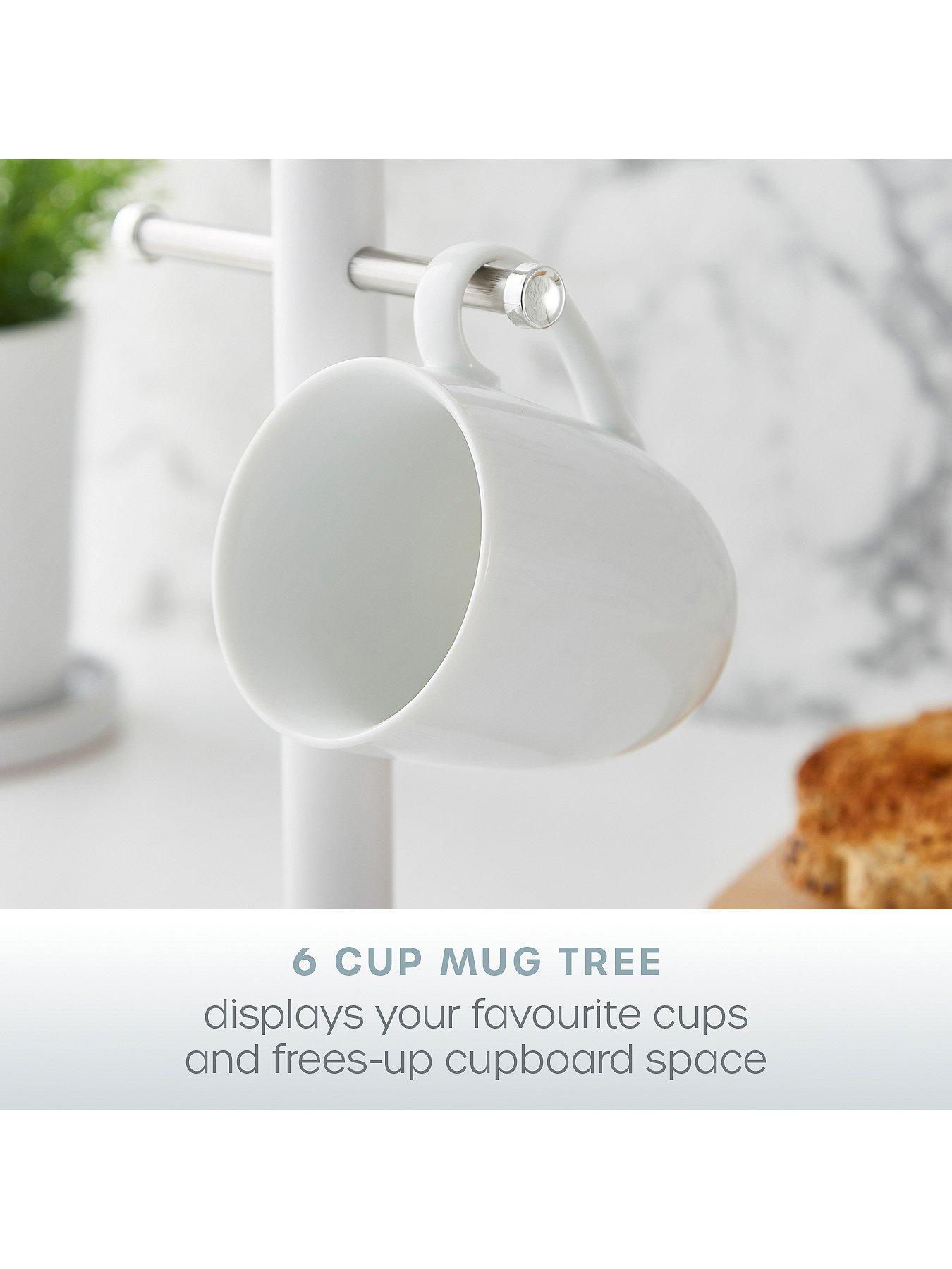 Image 3 of 6 of Swan Serenity Towel Pole and Mug Tree Set, White