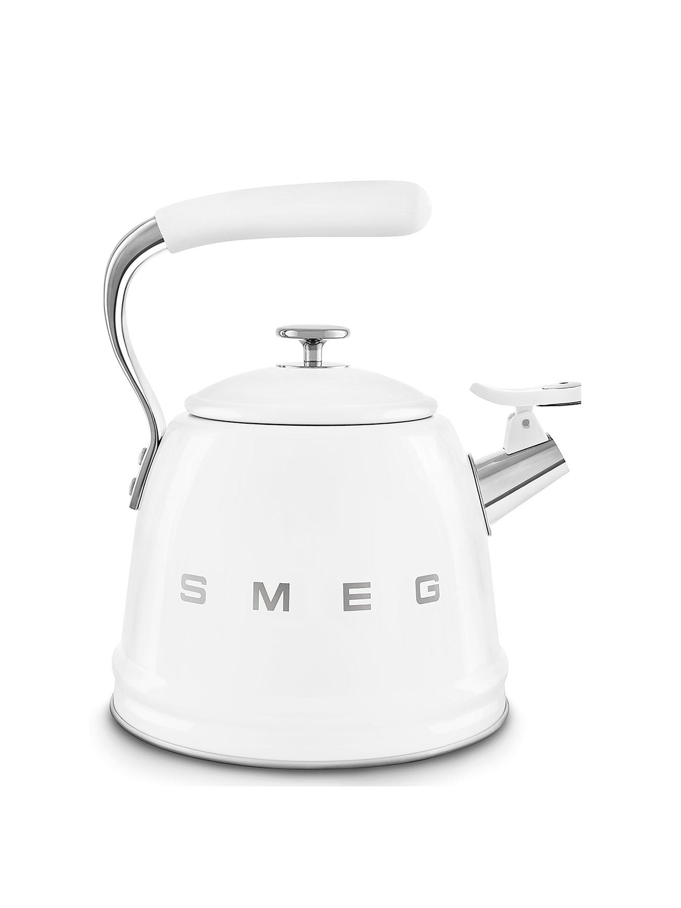 Image 2 of 6 of Smeg Whistling Kettle with Cool Touch Handle, 2.3L, White