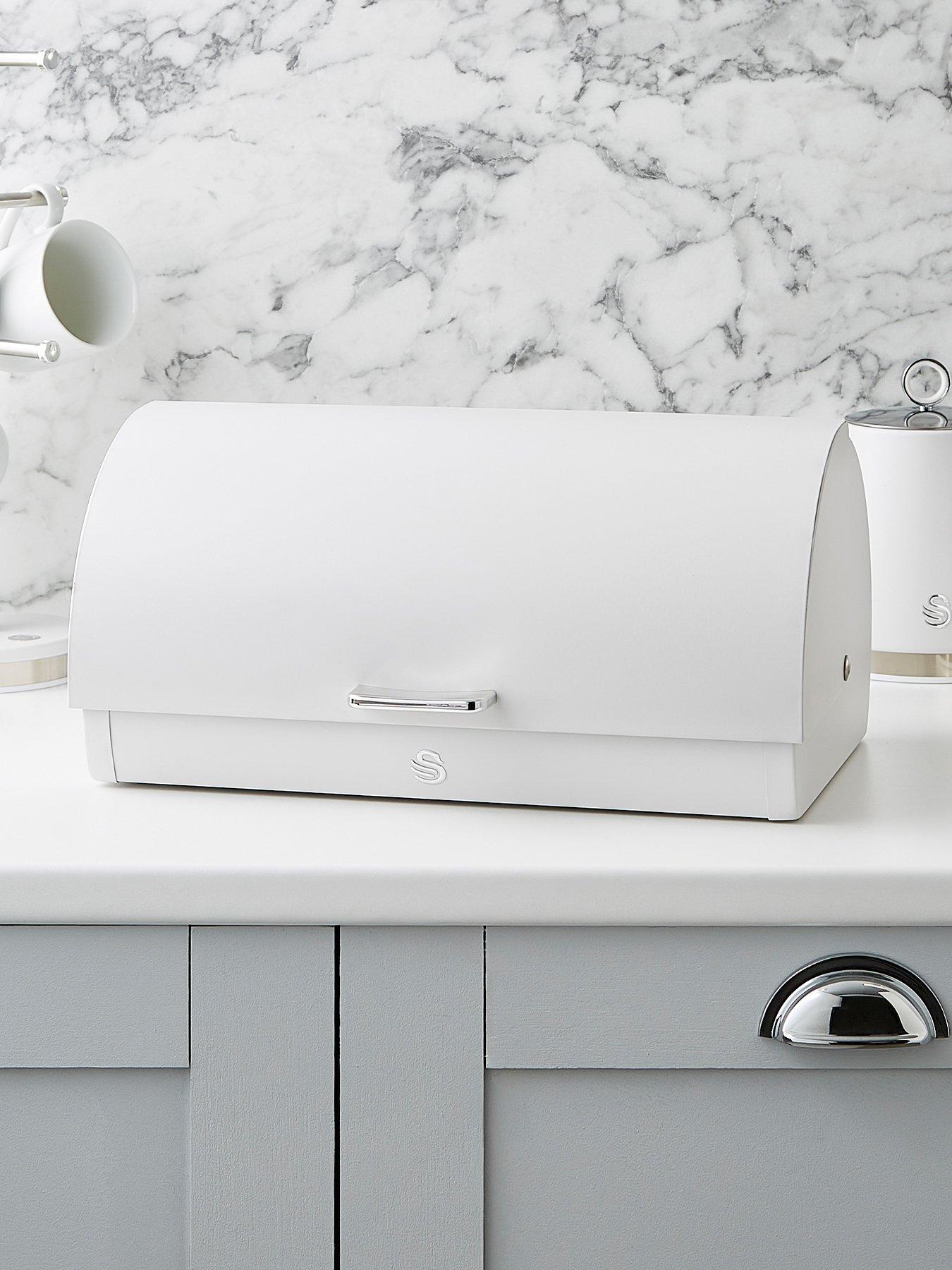 Image of Swan Serenity Bread Bin, White