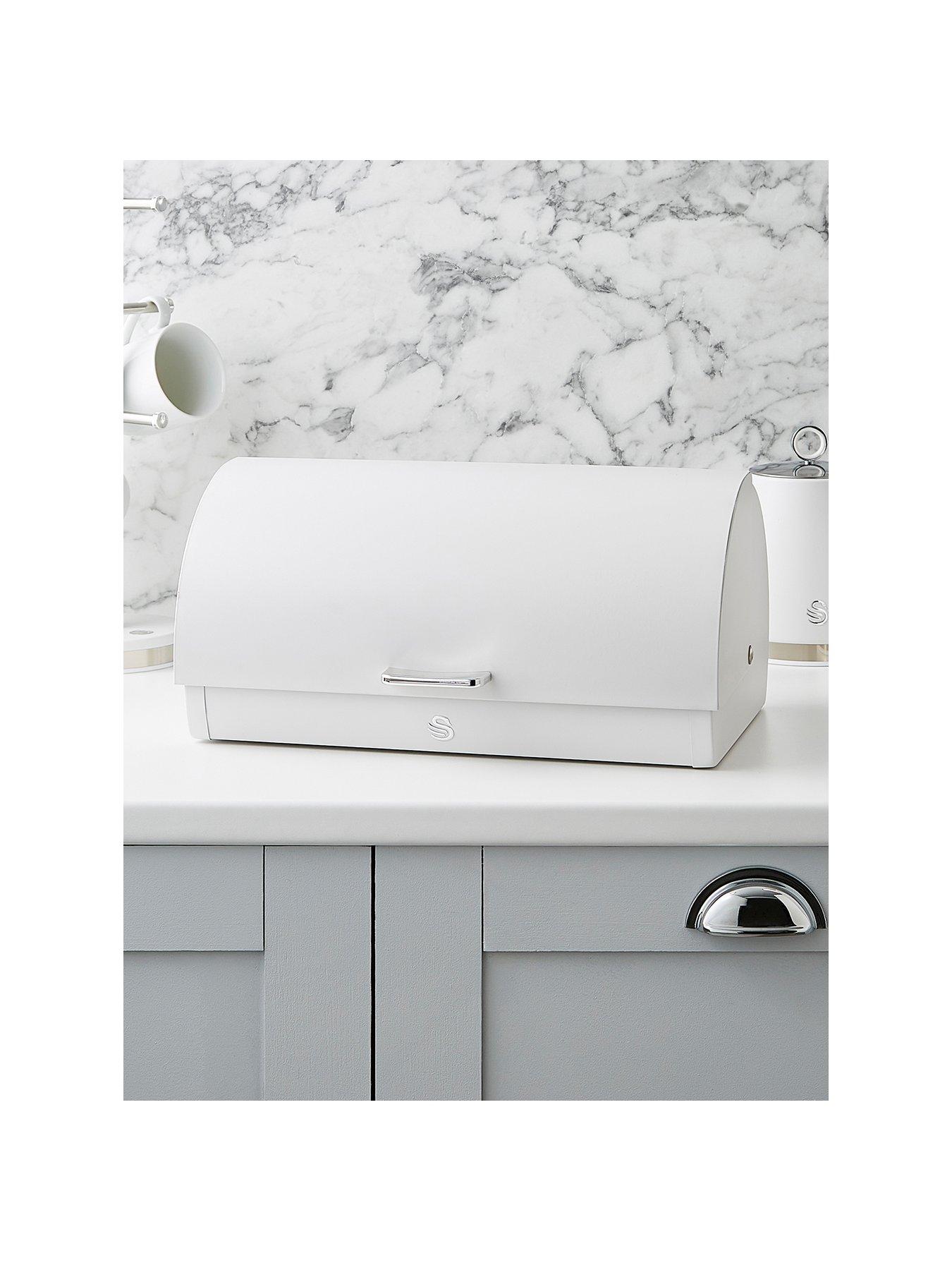 Image 1 of 6 of Swan Serenity Bread Bin, White
