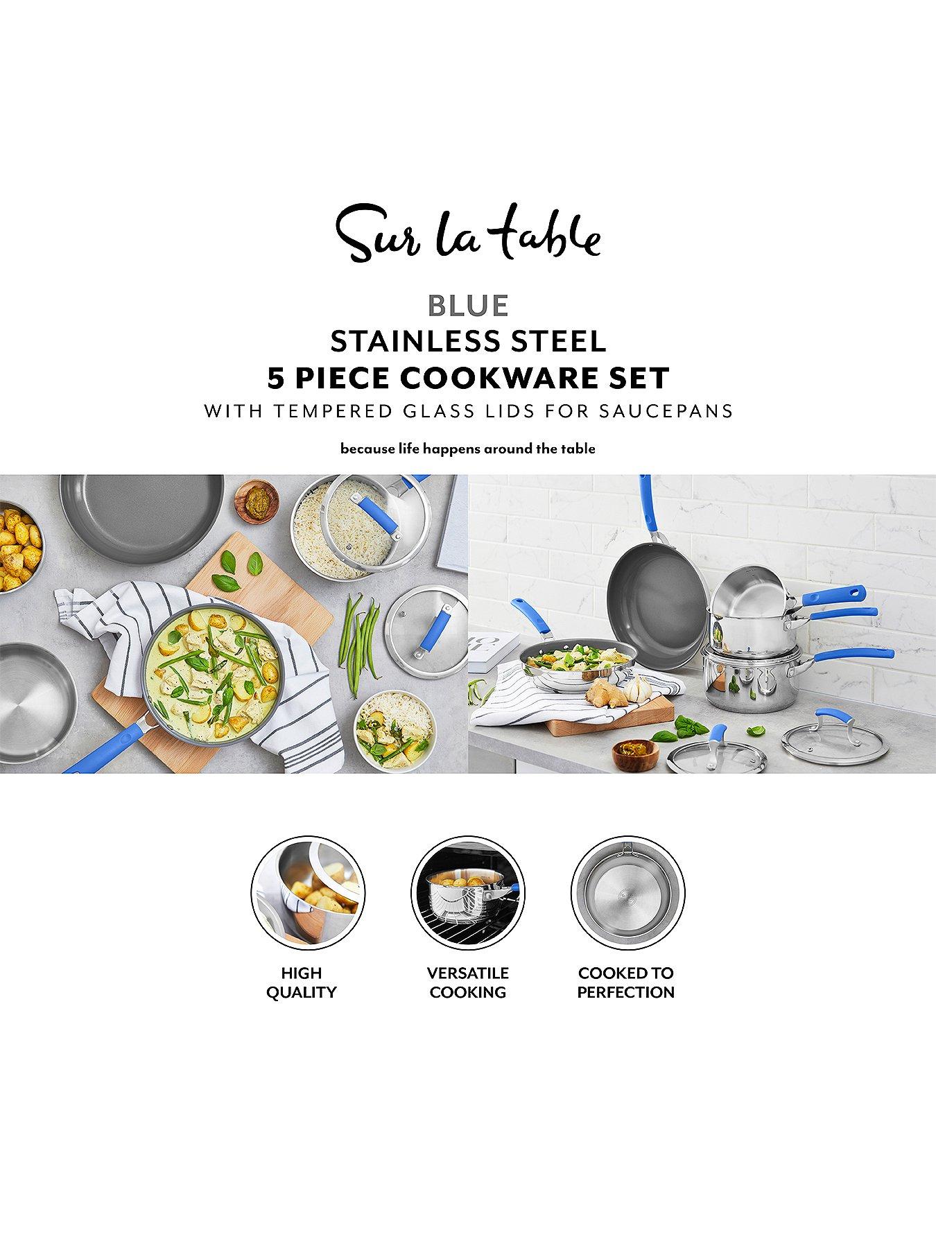 sur-la-table-5-piece-stainless-steel-cookware-set-ndash-blue-silicone-handlesstillFront