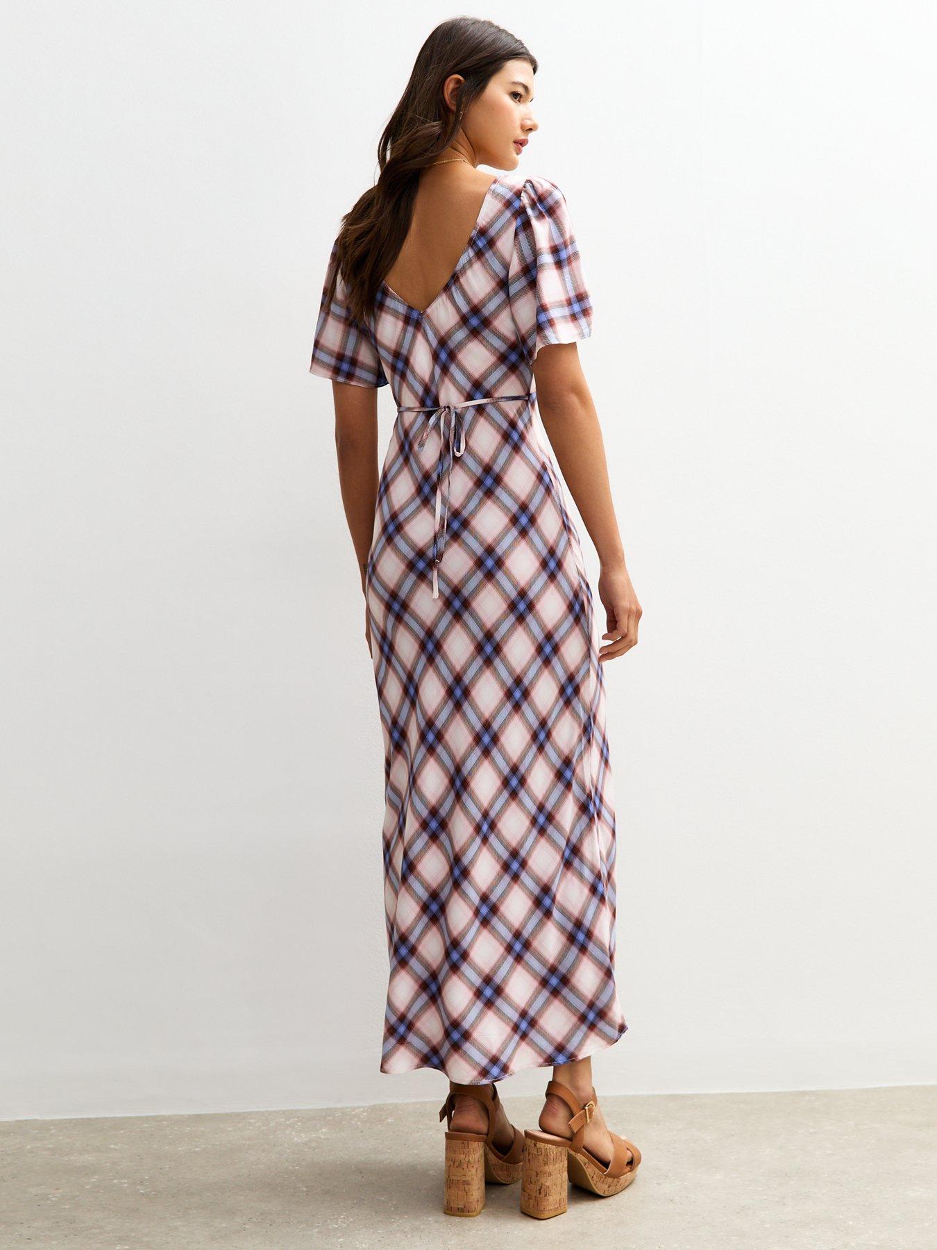 new-look-cream-check-pattern-lace-trimmed-midi-dressstillFront