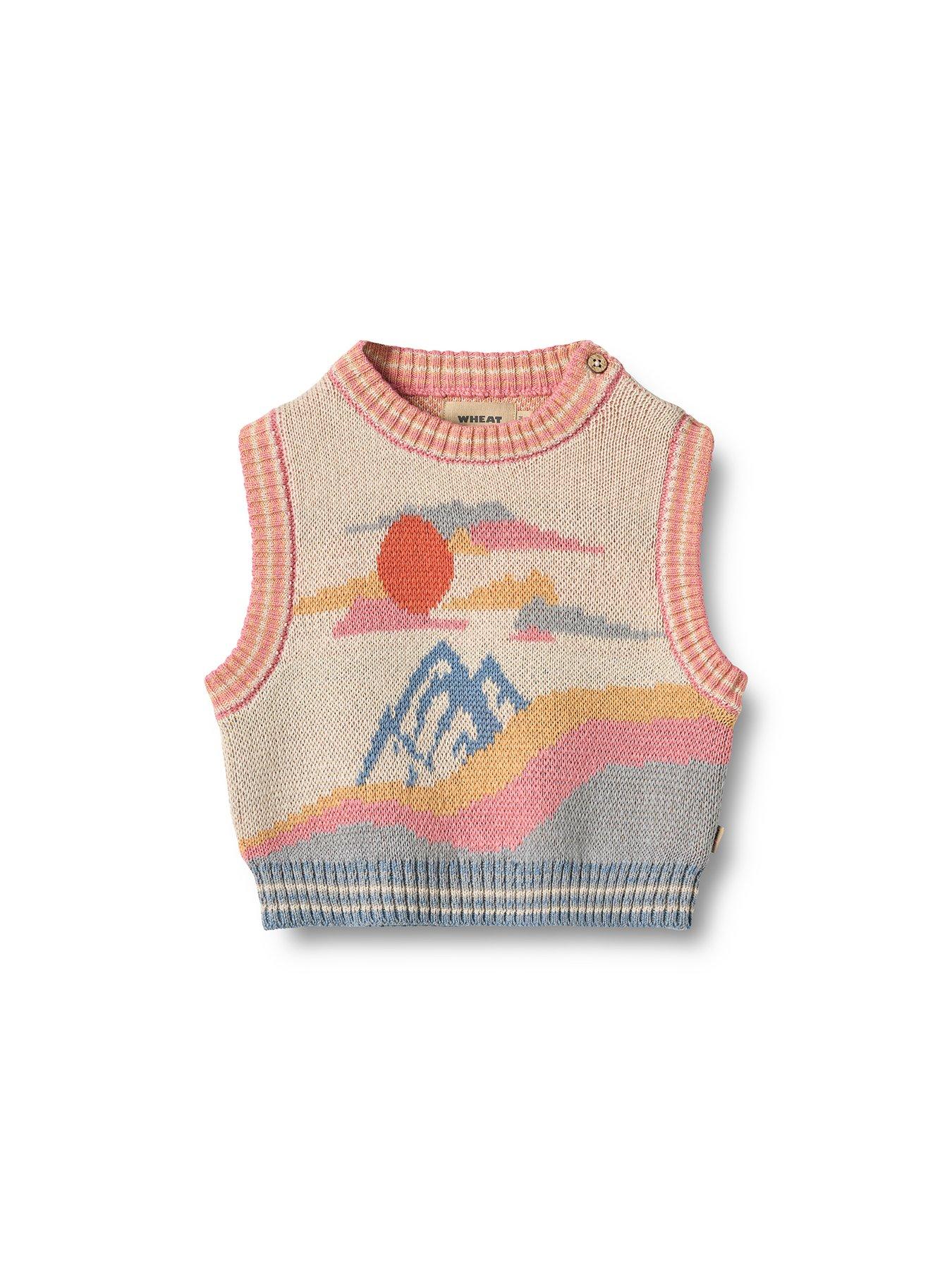 Wheat Baby Girls Maria Knitted Vest - Multi
