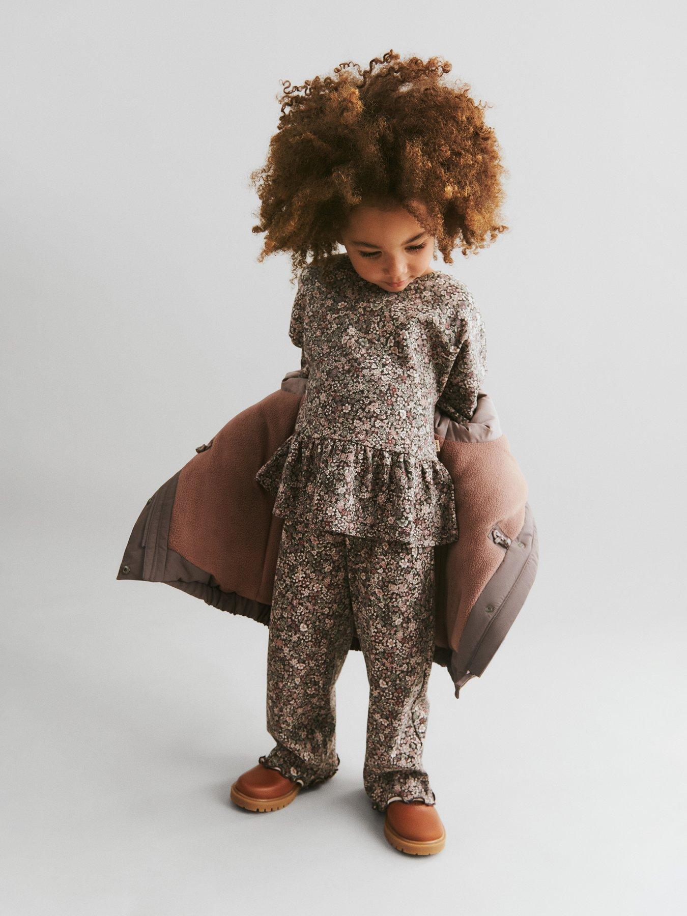 Wheat Girls Floral Ela Jersey Pants - Purple