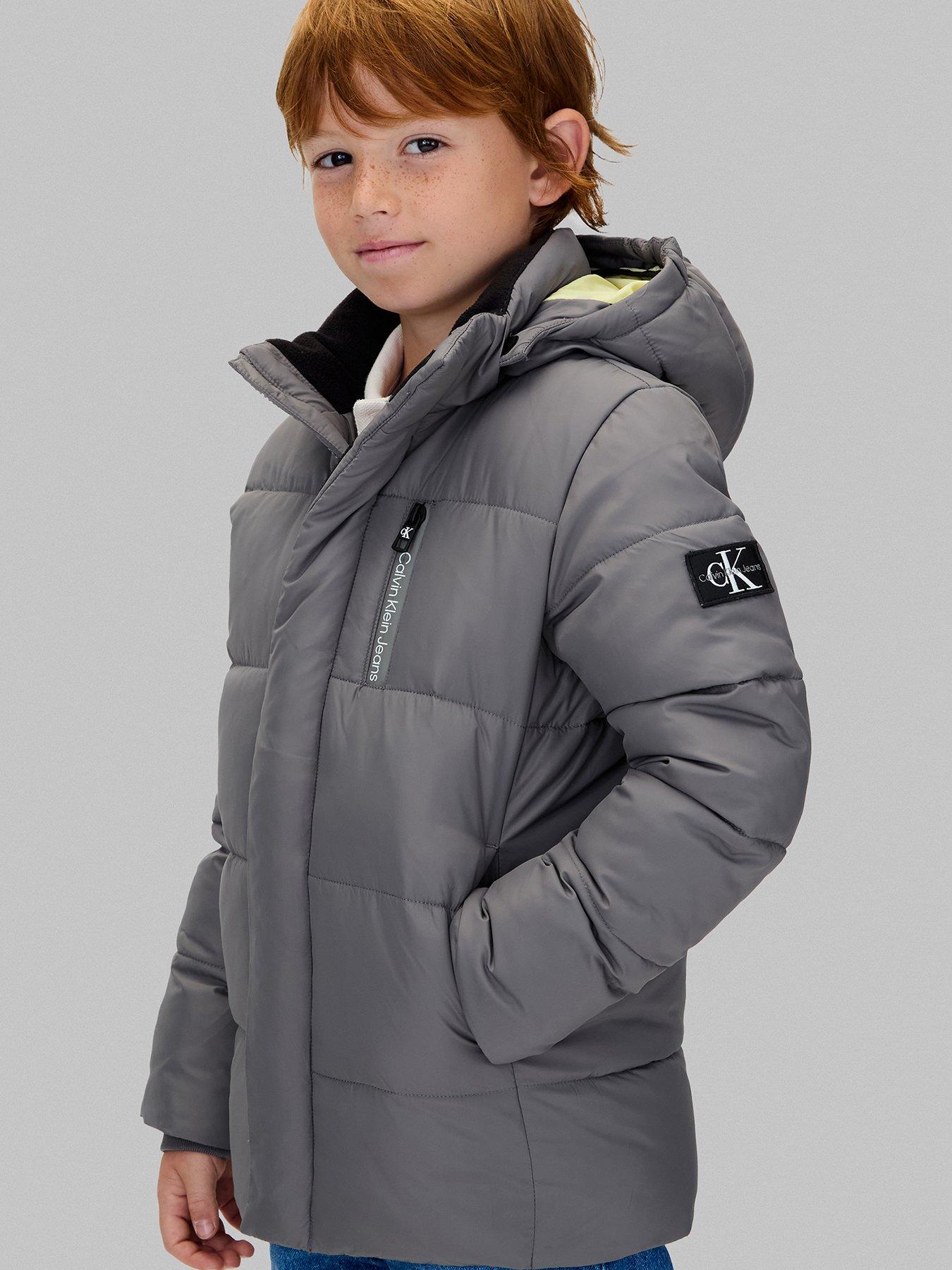 Calvin Klein Jeans Boys Essential Padded Jacket - Granite Grey
