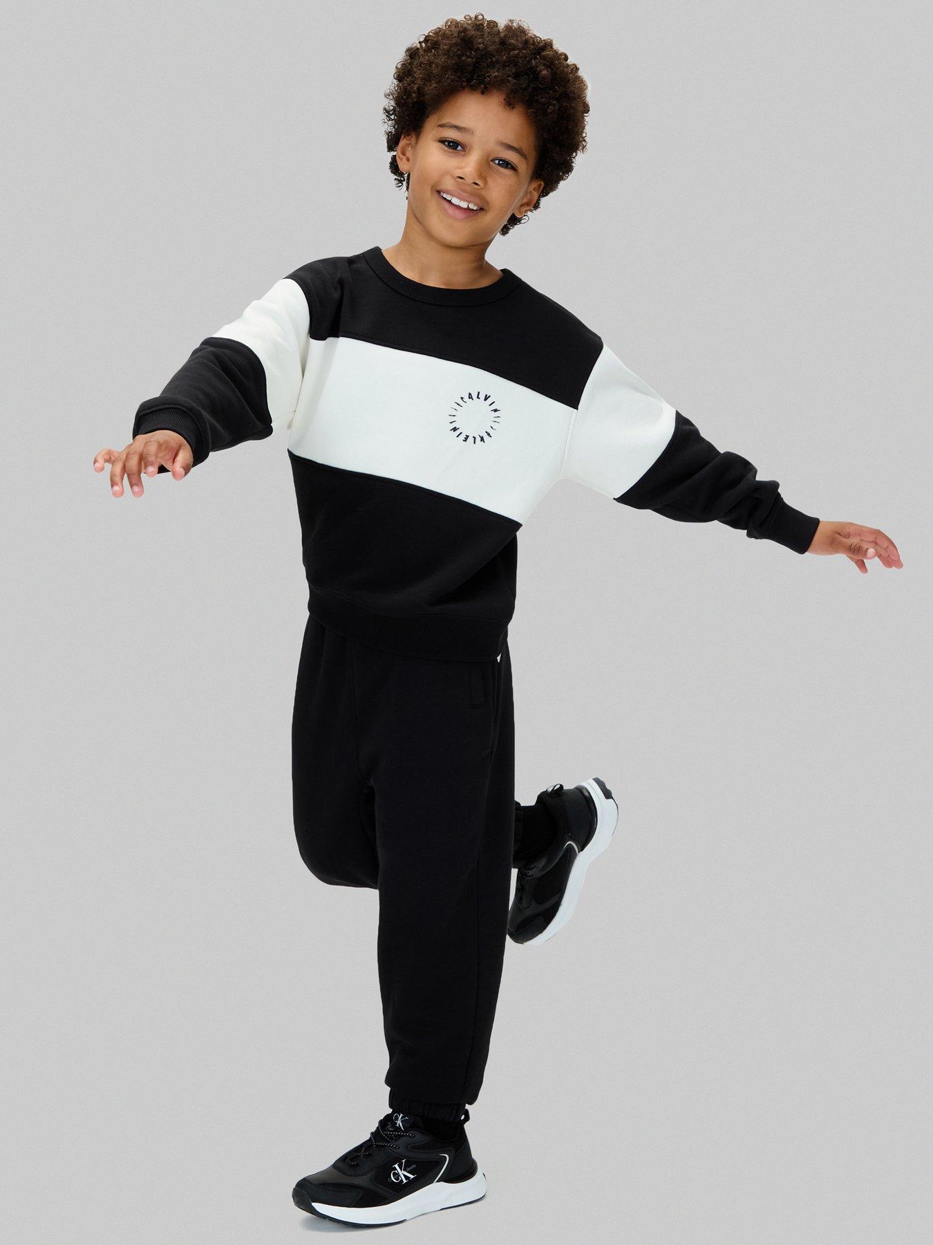 Calvin Klein Jeans Boys Sweat And Jogger Set - Black