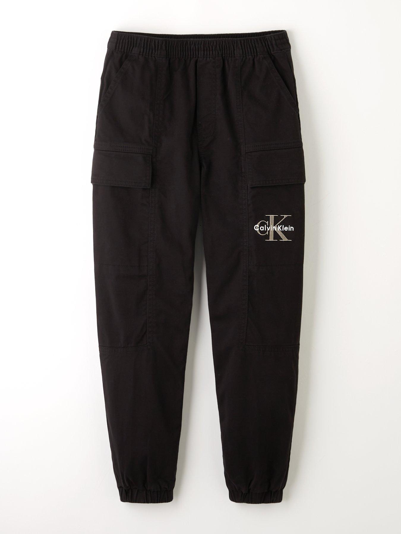 Calvin Klein Jeans Boys Essential Woven Cargo Pants - Black