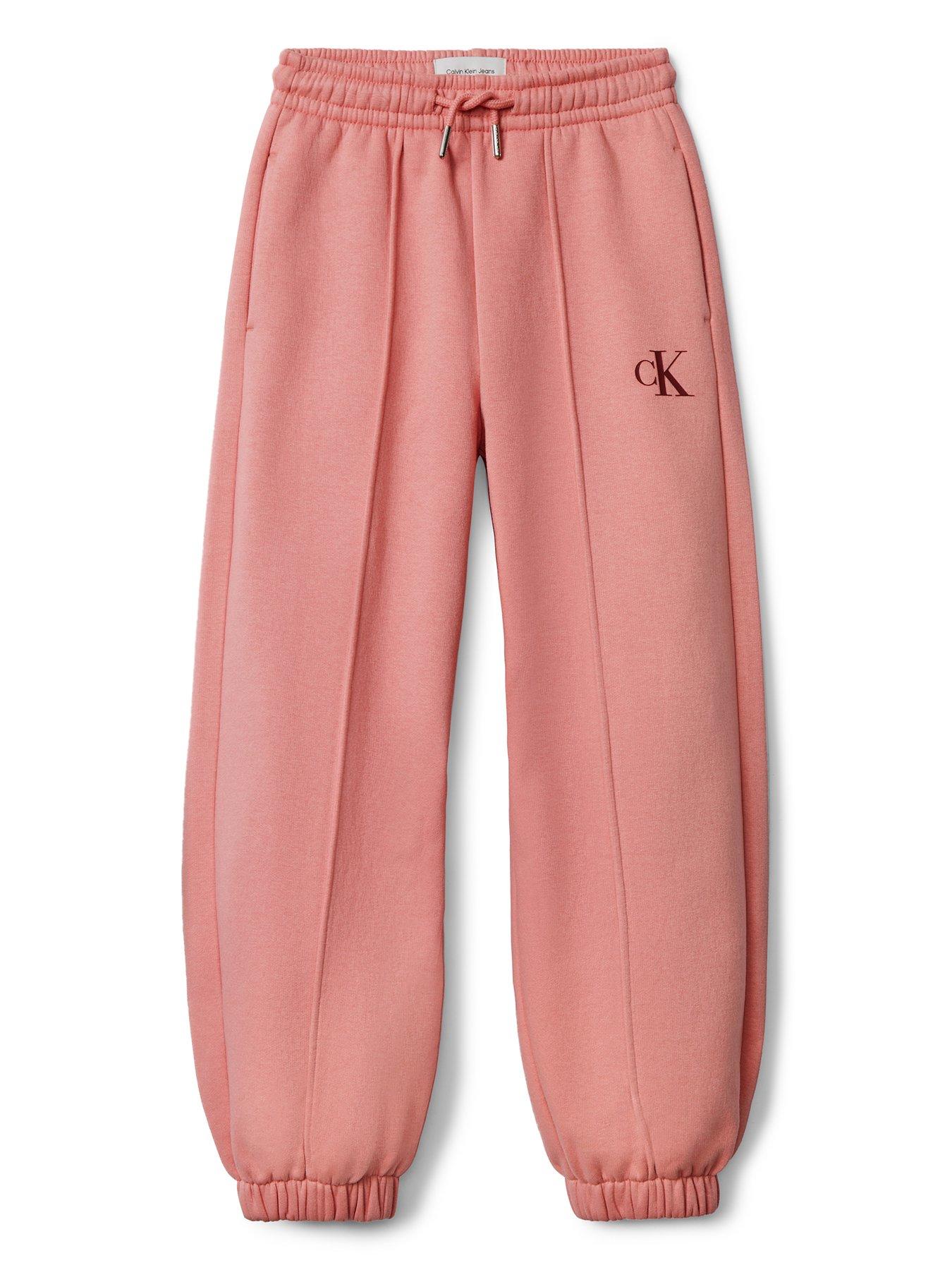 Calvin Klein Jeans Girls CK Logo Fleece Jogger - Brandied Apricot