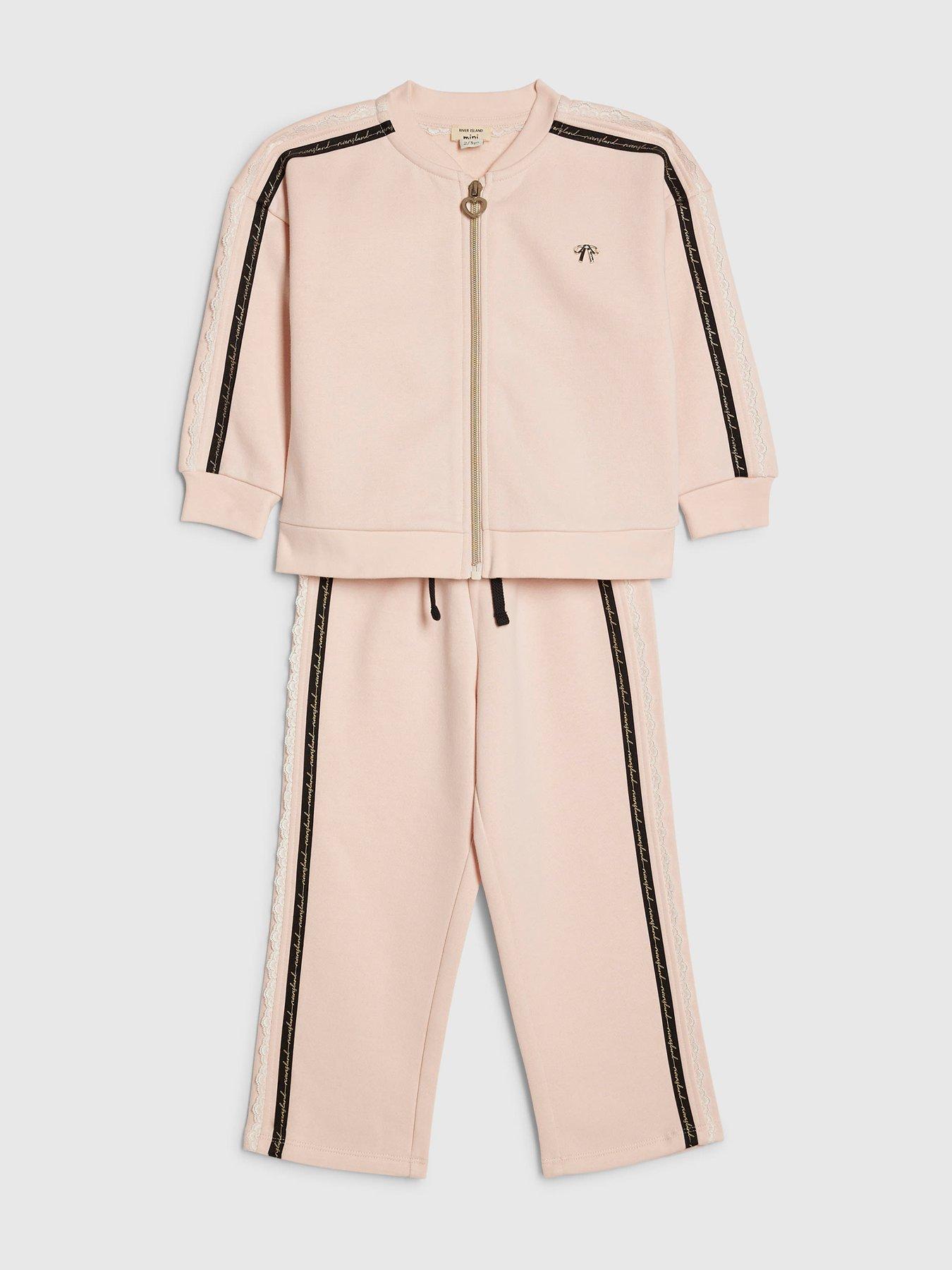 river-island-mini-girls-lace-zip-through-jogger-set-pinkoutfit