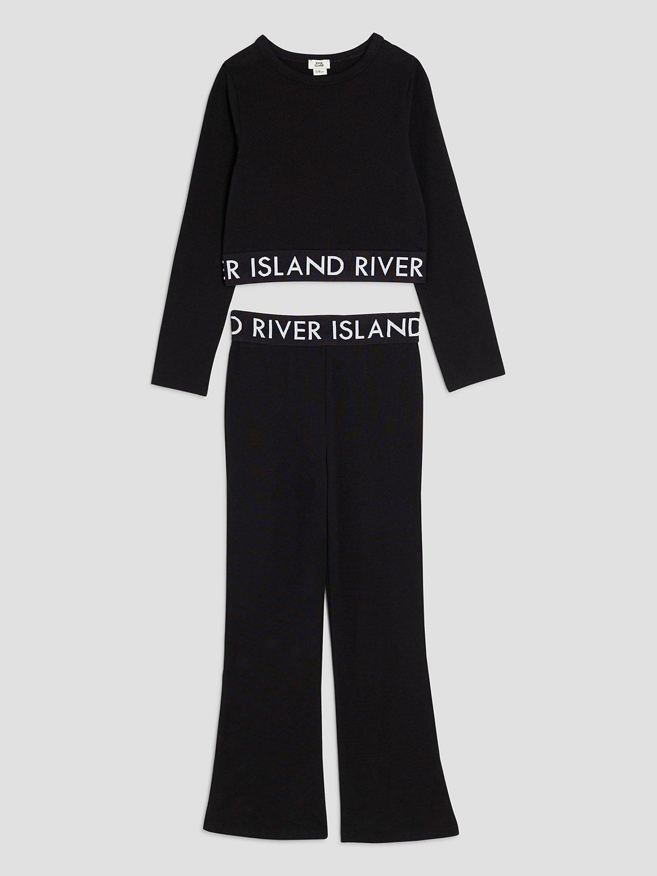 River Island Older Girls Kickflare Set - Black