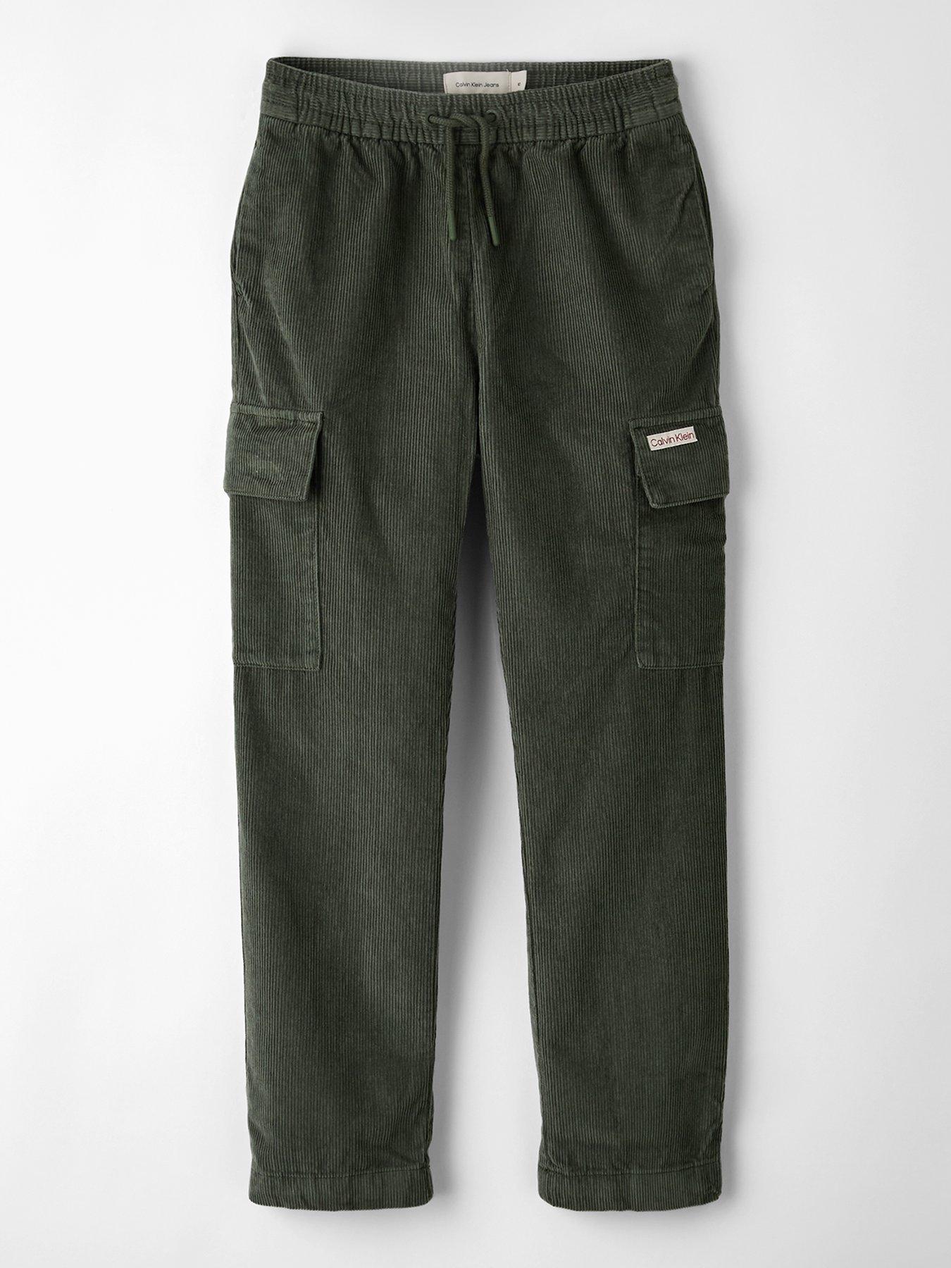 Calvin Klein Jeans Boys Corduroy Straight Pants - Khaki