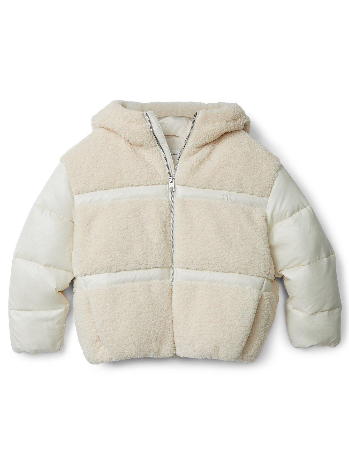 calvin-klein-jeans-girls-teddy-shiny-padded-jacket-whitecap-gray-cream