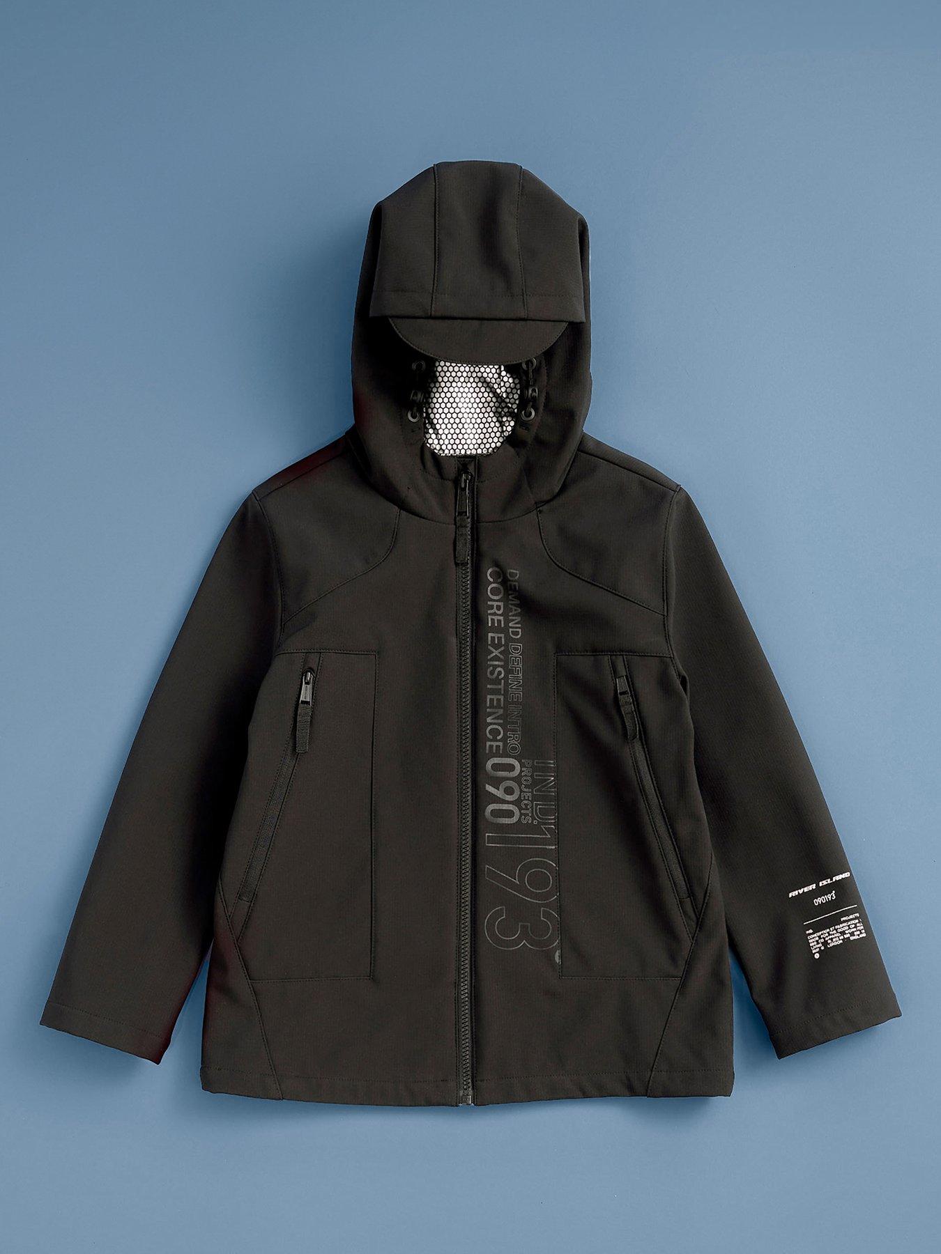 river-island-older-boys-hooded-printed-jacket-blackfront