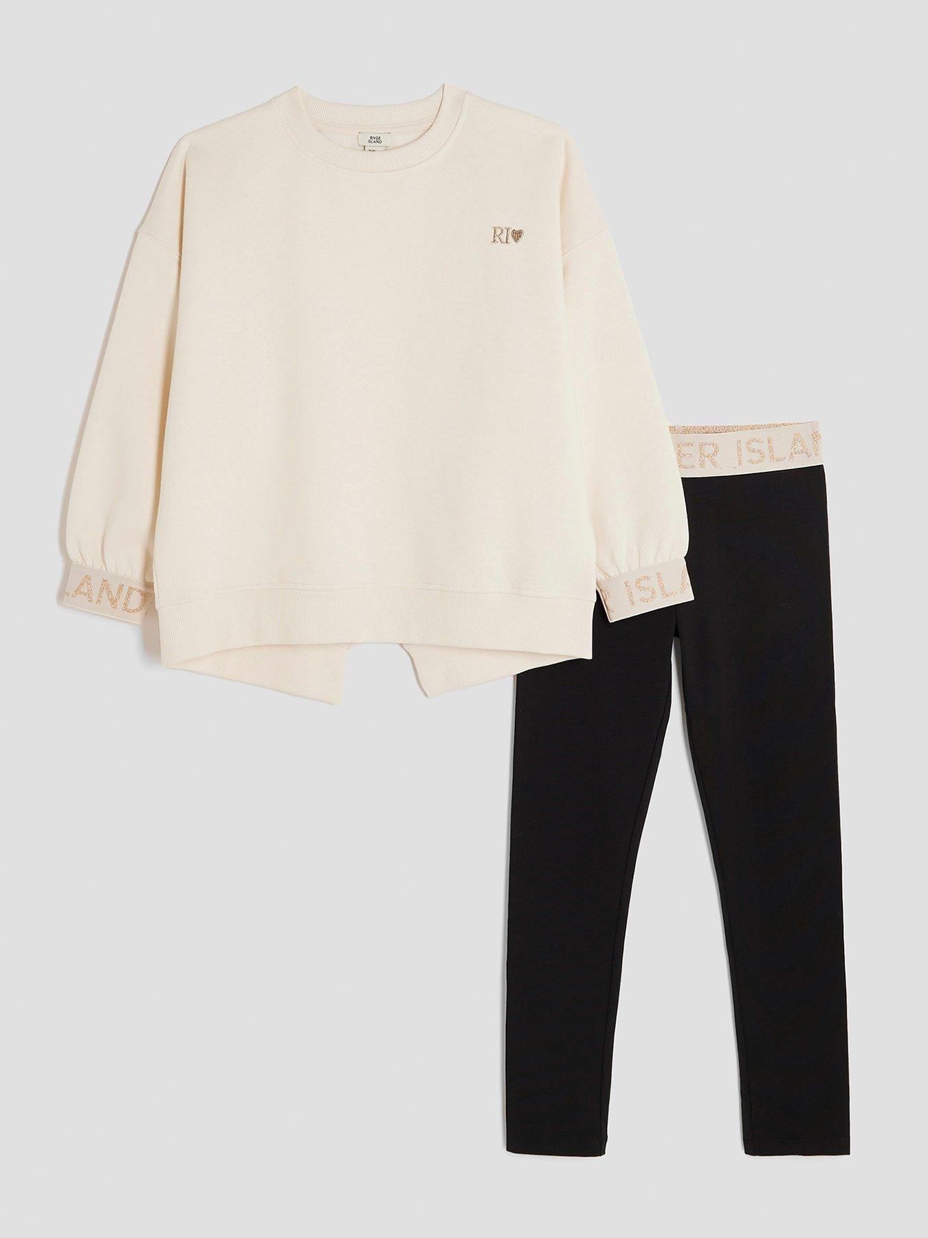 river-island-older-girls-split-back-sweatshirt-set-cream