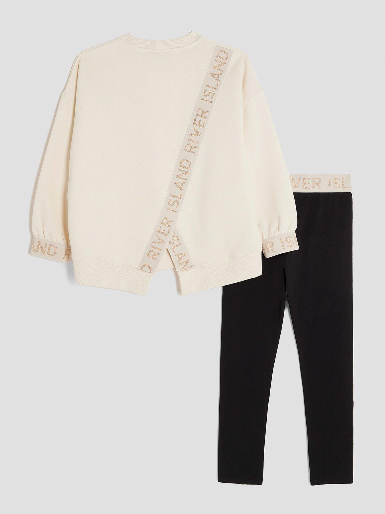 river-island-older-girls-split-back-sweatshirt-set-creamback