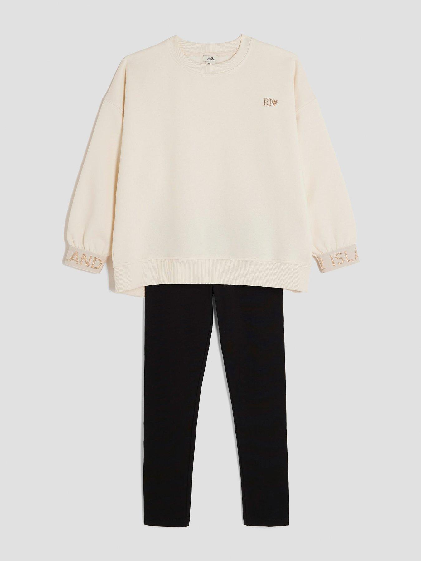 river-island-older-girls-split-back-sweatshirt-set-creamoutfit