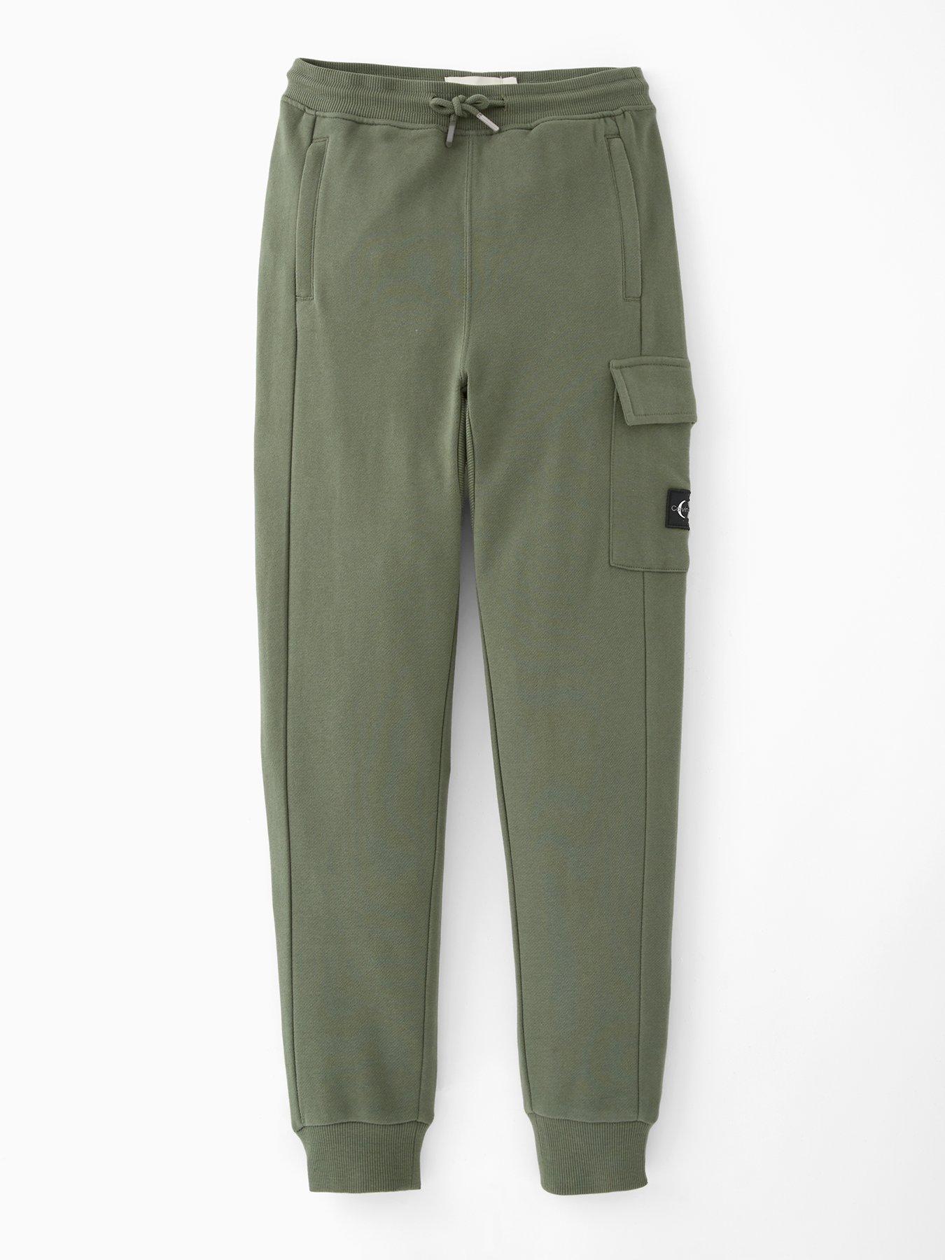 Calvin Klein Jeans Boys Badge Relaxed Sweatpants - Khaki