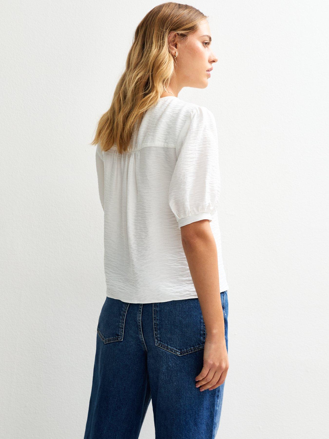 new-look-white-crew-neck-button-through-topstillFront