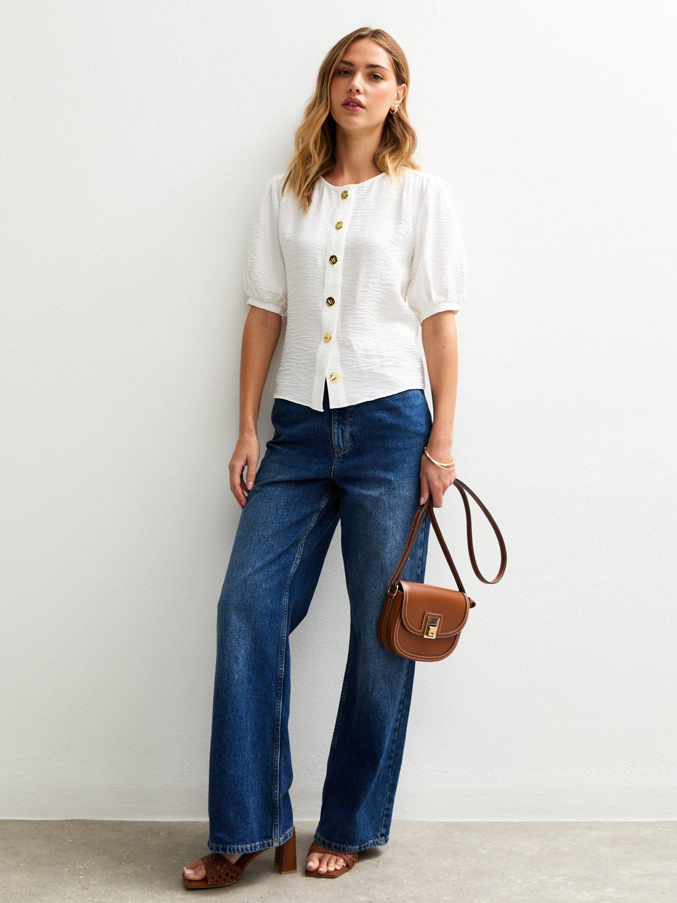new-look-white-crew-neck-button-through-topback