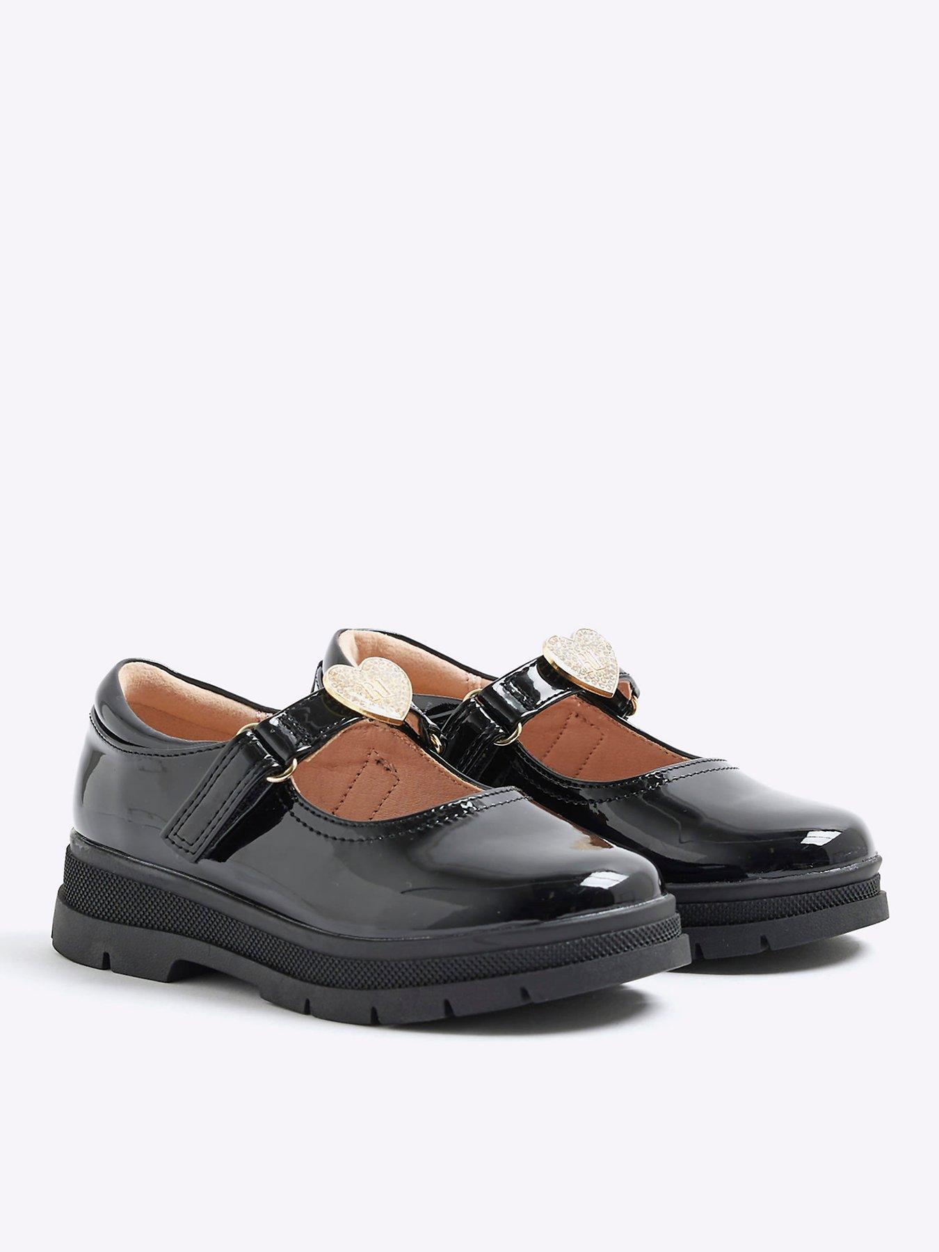 Image 2 of 5 of River Island Mini Girls Interchangeable Strap Shoes - Black