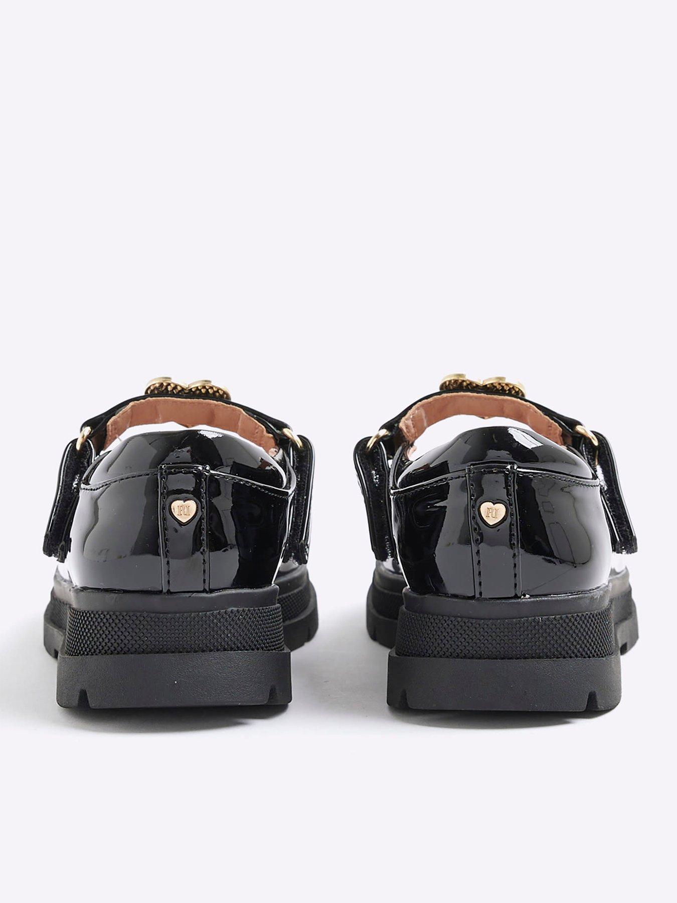 Image 3 of 5 of River Island Mini Girls Interchangeable Strap Shoes - Black