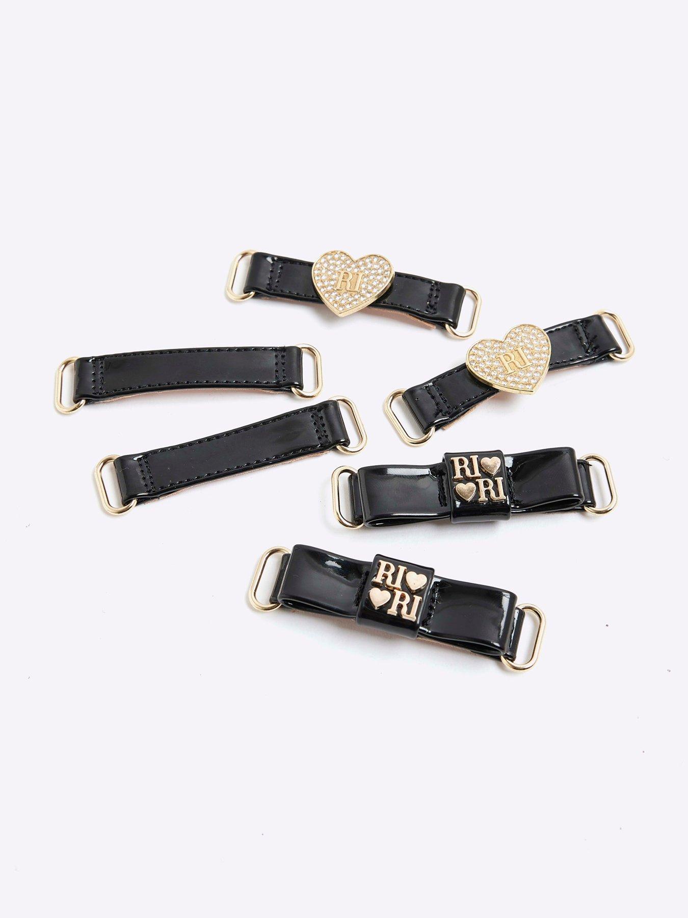 Image 5 of 5 of River Island Mini Girls Interchangeable Strap Shoes - Black